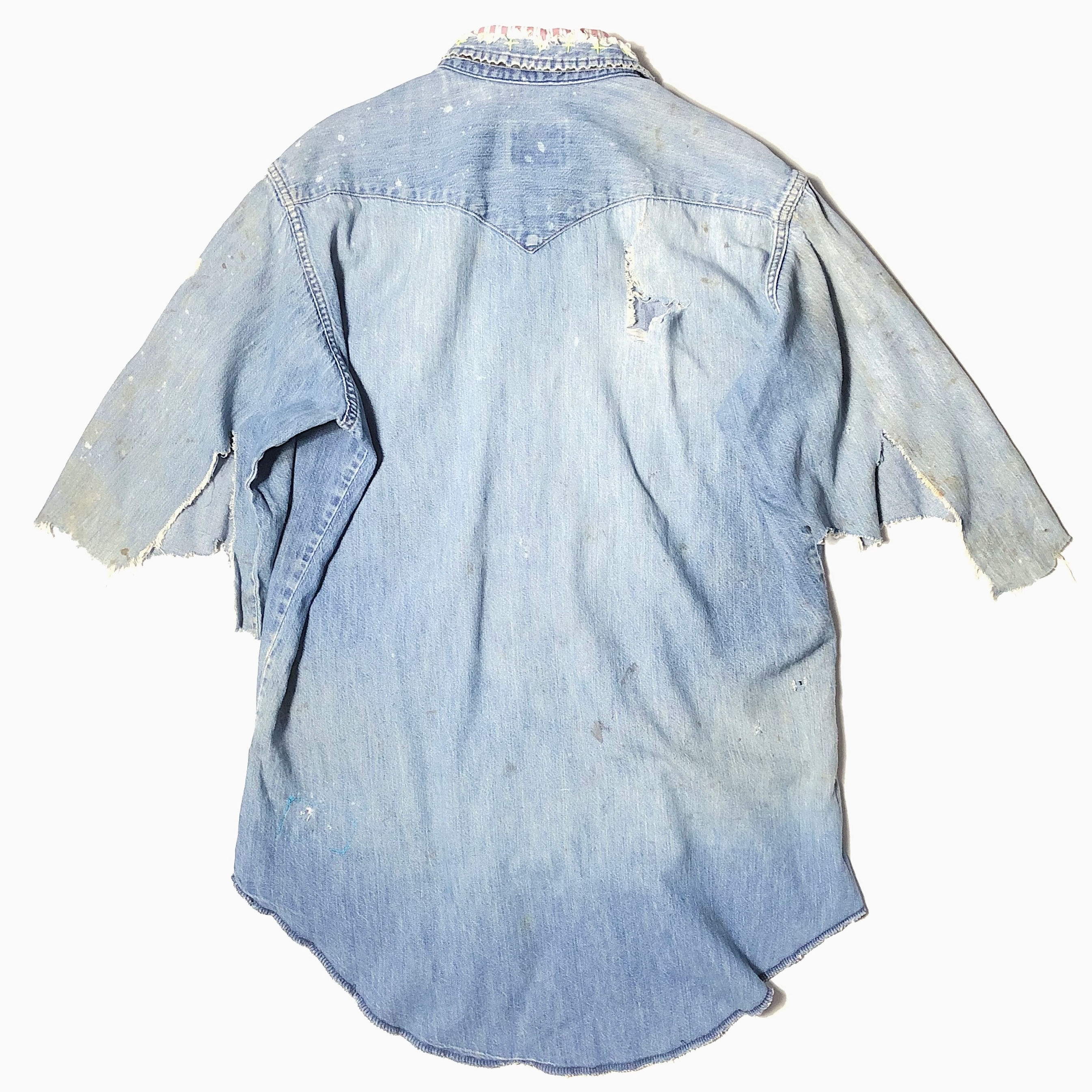 Vintage 70's【Wrangler】Grunge Denim Shirt の画像 2