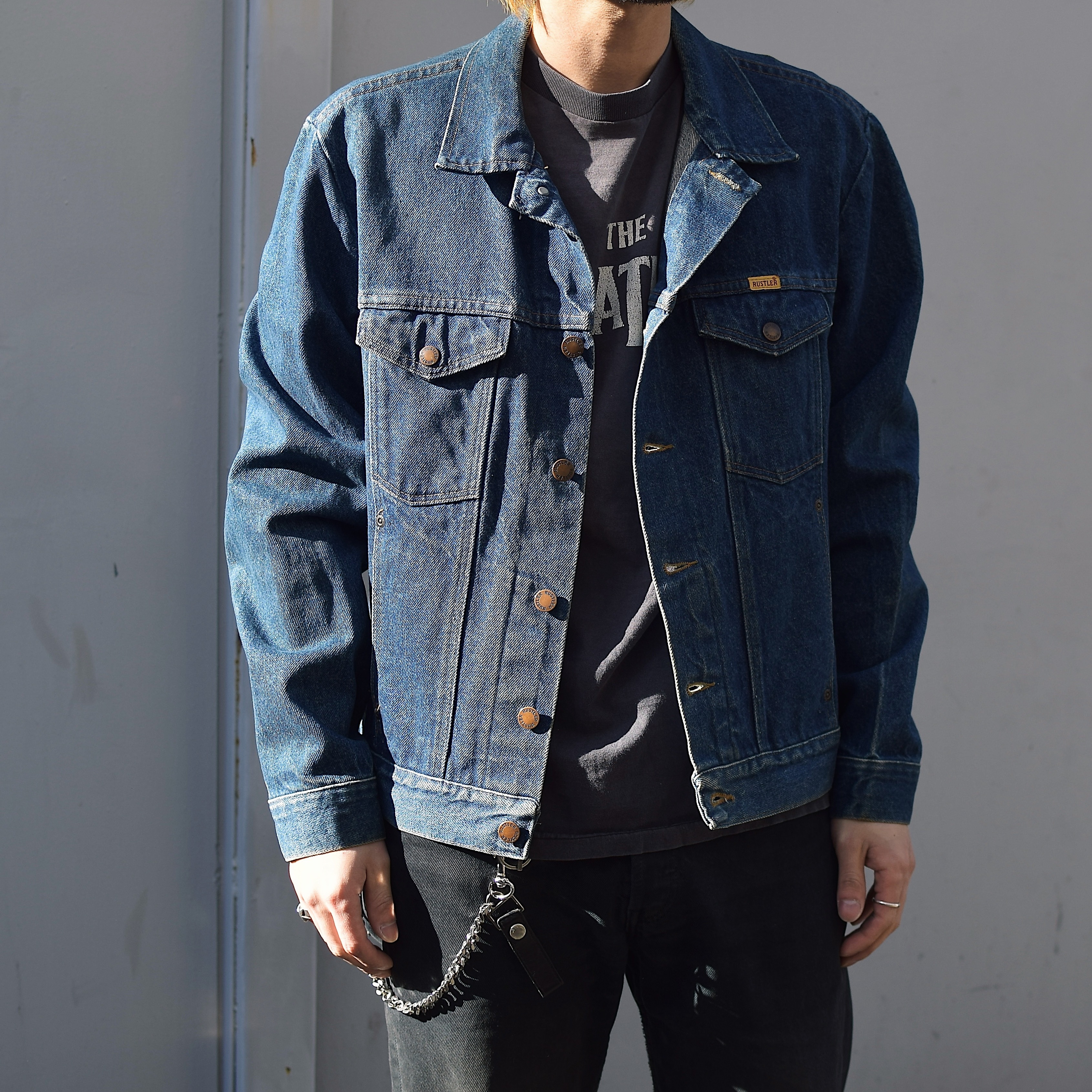 Vintage 80's【RUSTLER】"Grateful Dead" Painted Denim Jacket の画像 3