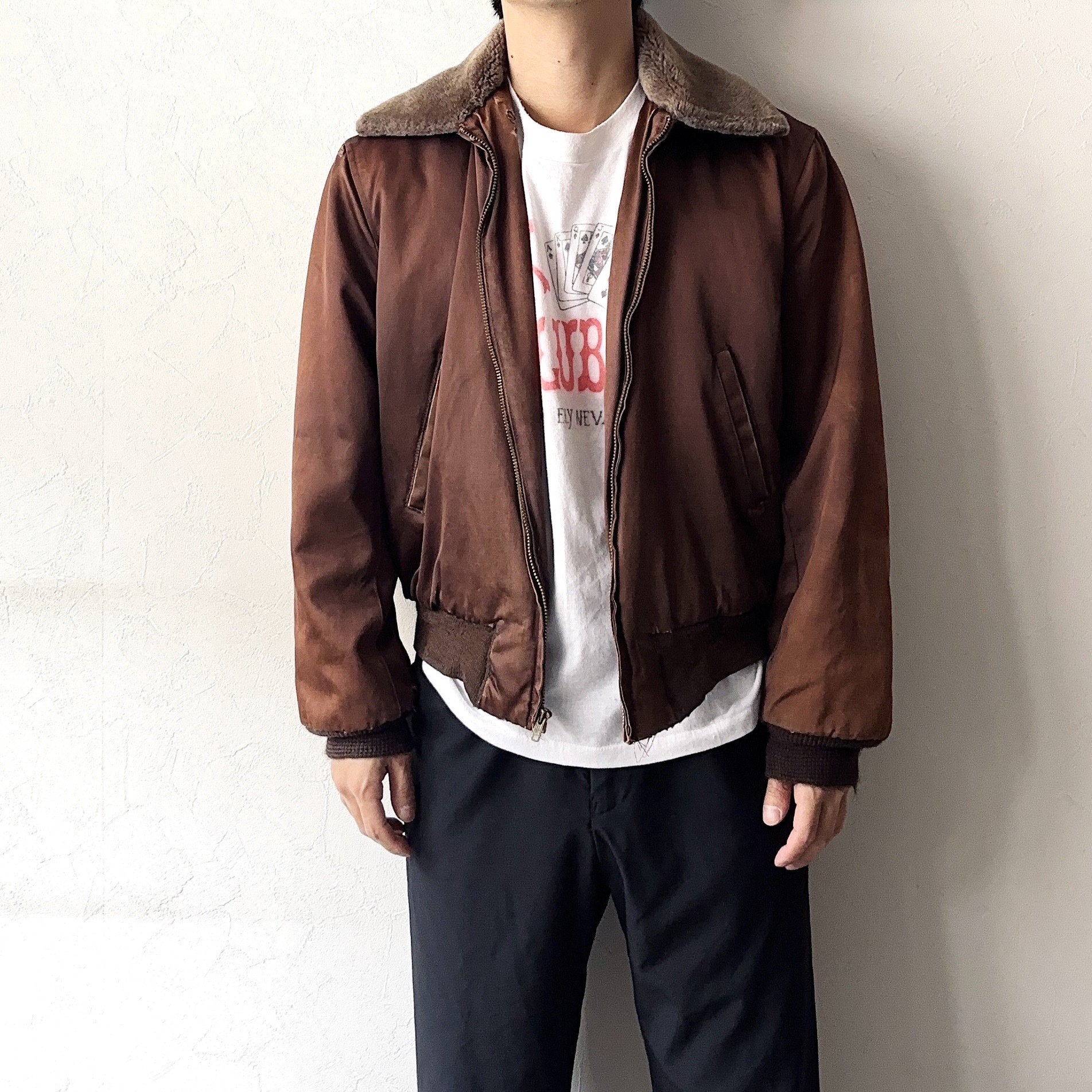 Vintage 50～60's Satin Flight Jacket の画像 3