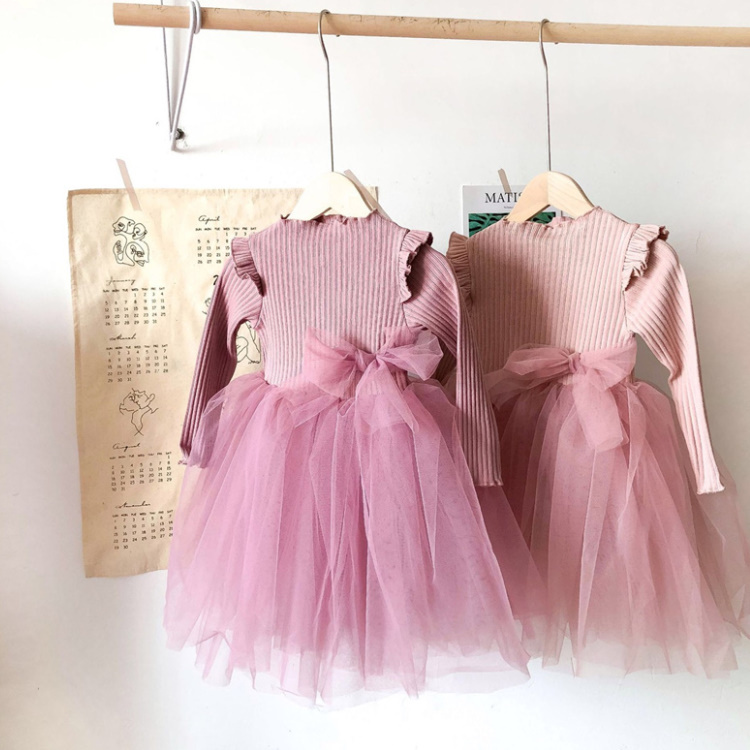 全2色 妖精さん風プリンセスドレス チュール ワンピース 韓国子供服 秋冬 女の子 プリンセスドレス ふわふわ 可愛い 韓国 妖精 フェアリー Ss139 Mona モナ セレクトショップ ベビー キッズ