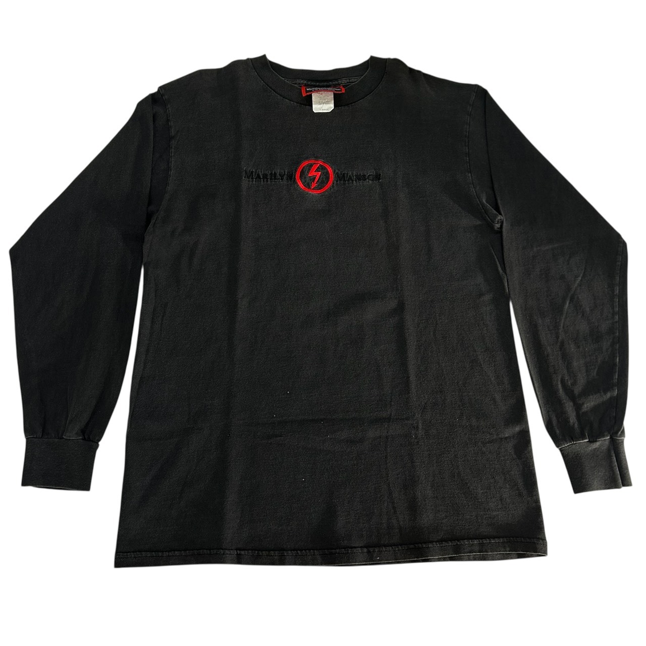 Marilyn Manson Embroidered Logo L/S T-Shirt Black L