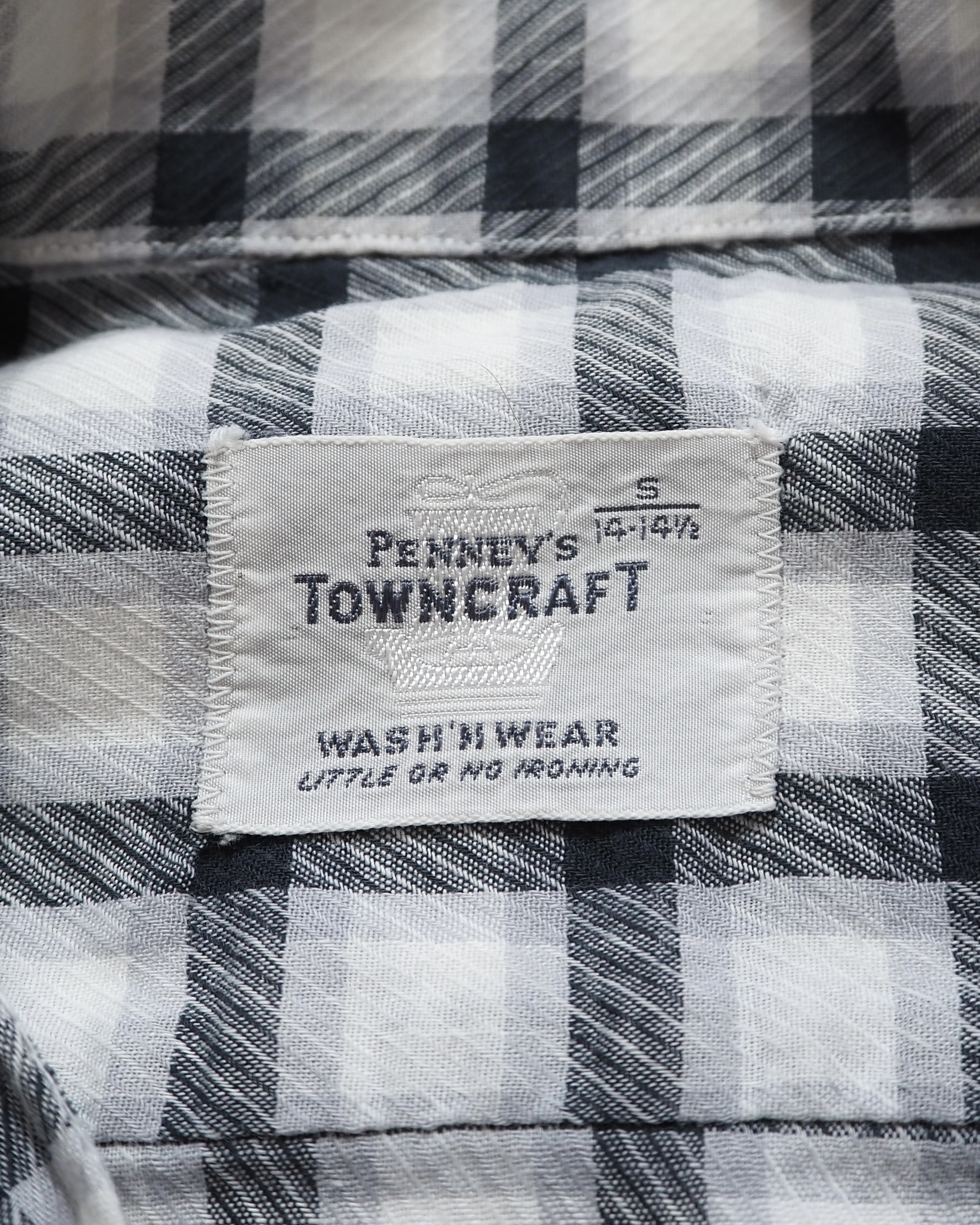 【5/6(水) 20:00入荷】60’s Towncraft コットンシャツ ブラック×ホワイト の画像 8