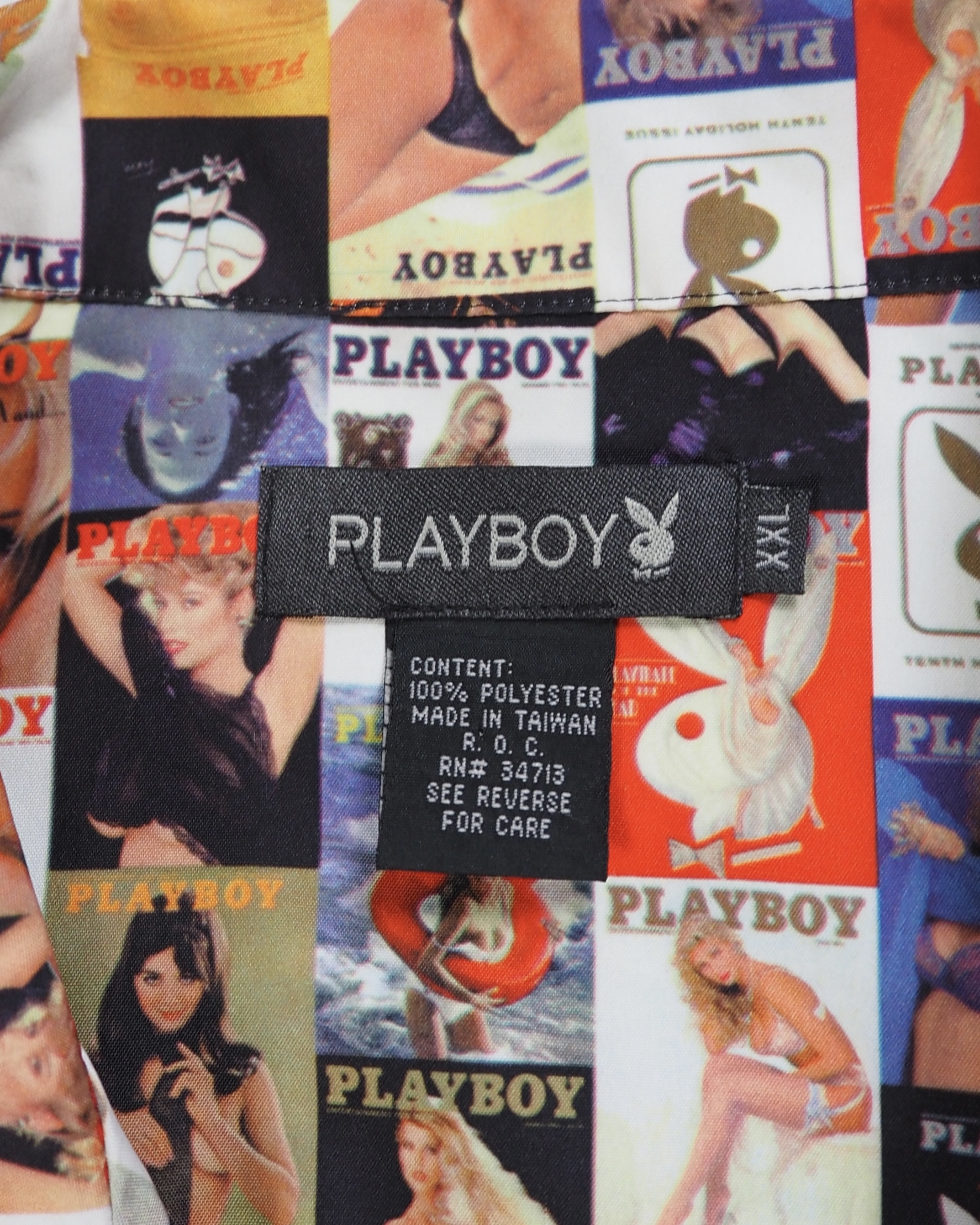 90’s PLAY BOY 総柄シャツ XXL の画像 12