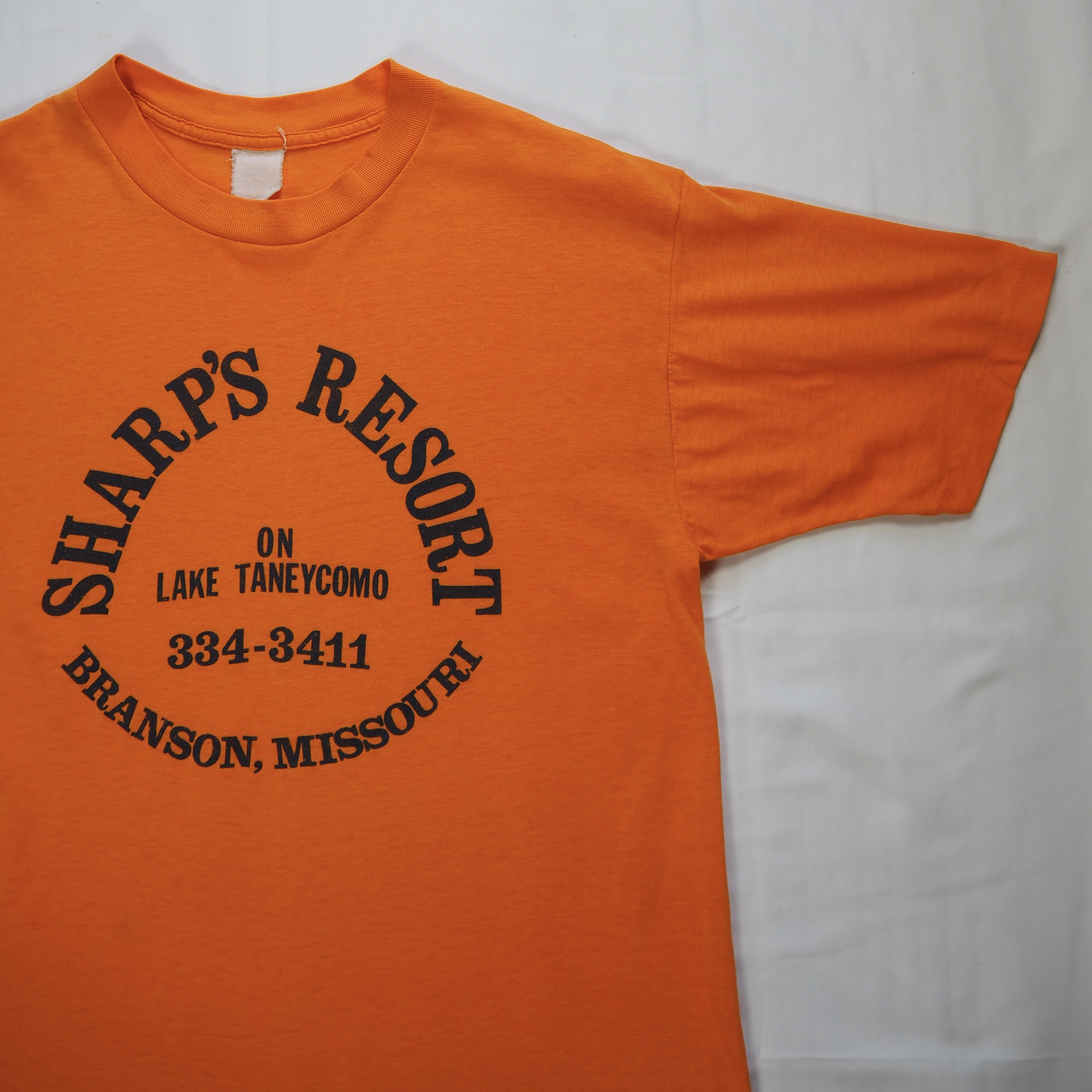 80’s-90’s Tシャツ オレンジ Mサイズ程度 の画像 4