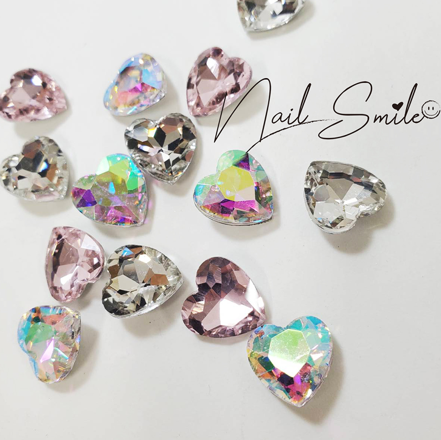 Vカットハート型ガラスストーン Nail Shop ネイルスマイル