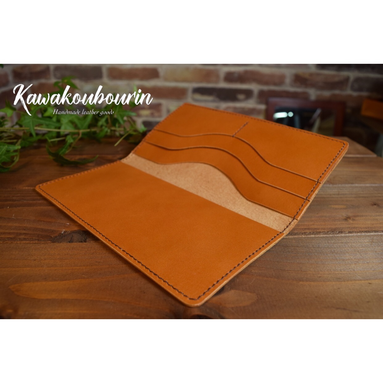 受注制作 おさいふ通帳ケース Ka142c3 皮革工房凜