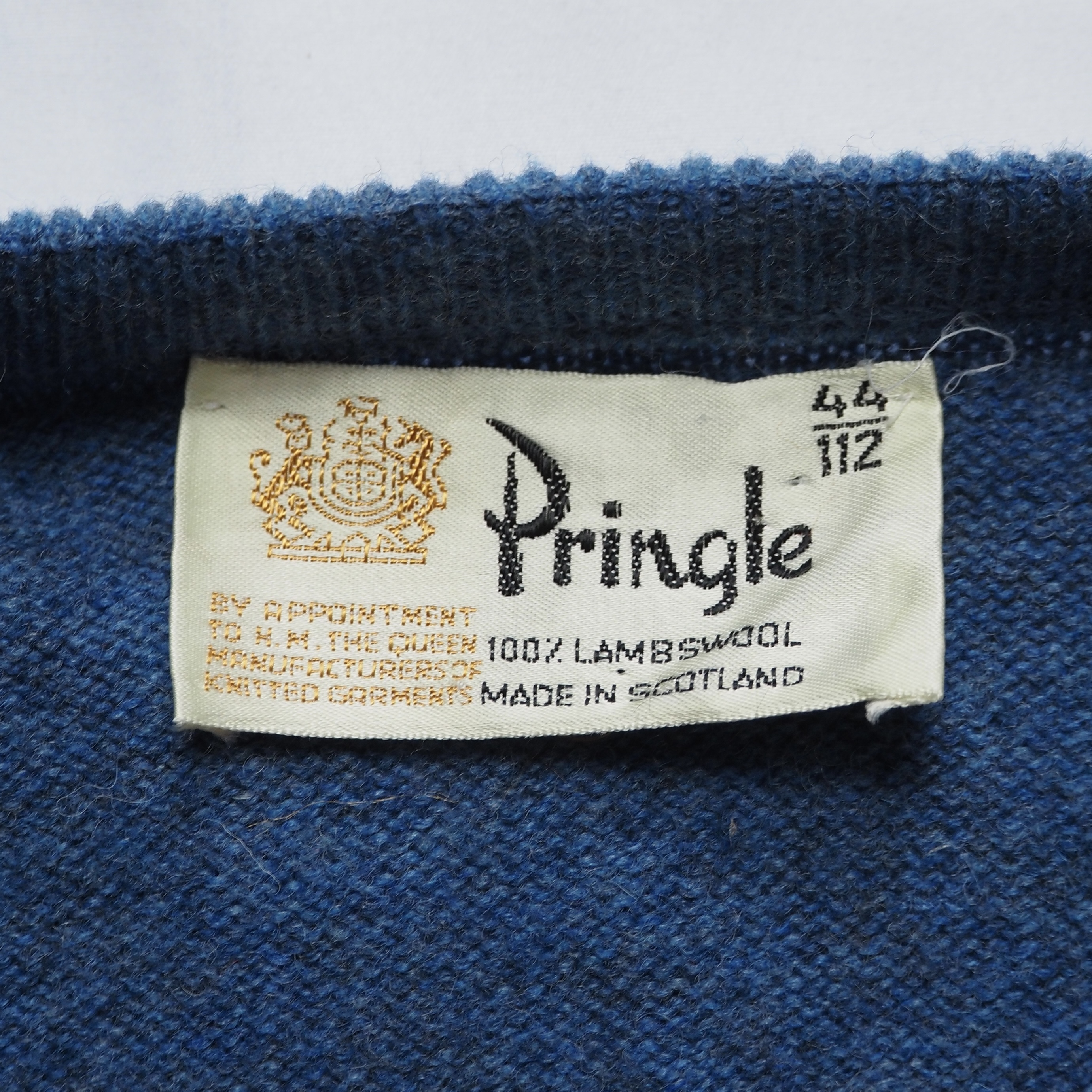 90’s Pringle Lams Wool ニット ブルー の画像 9