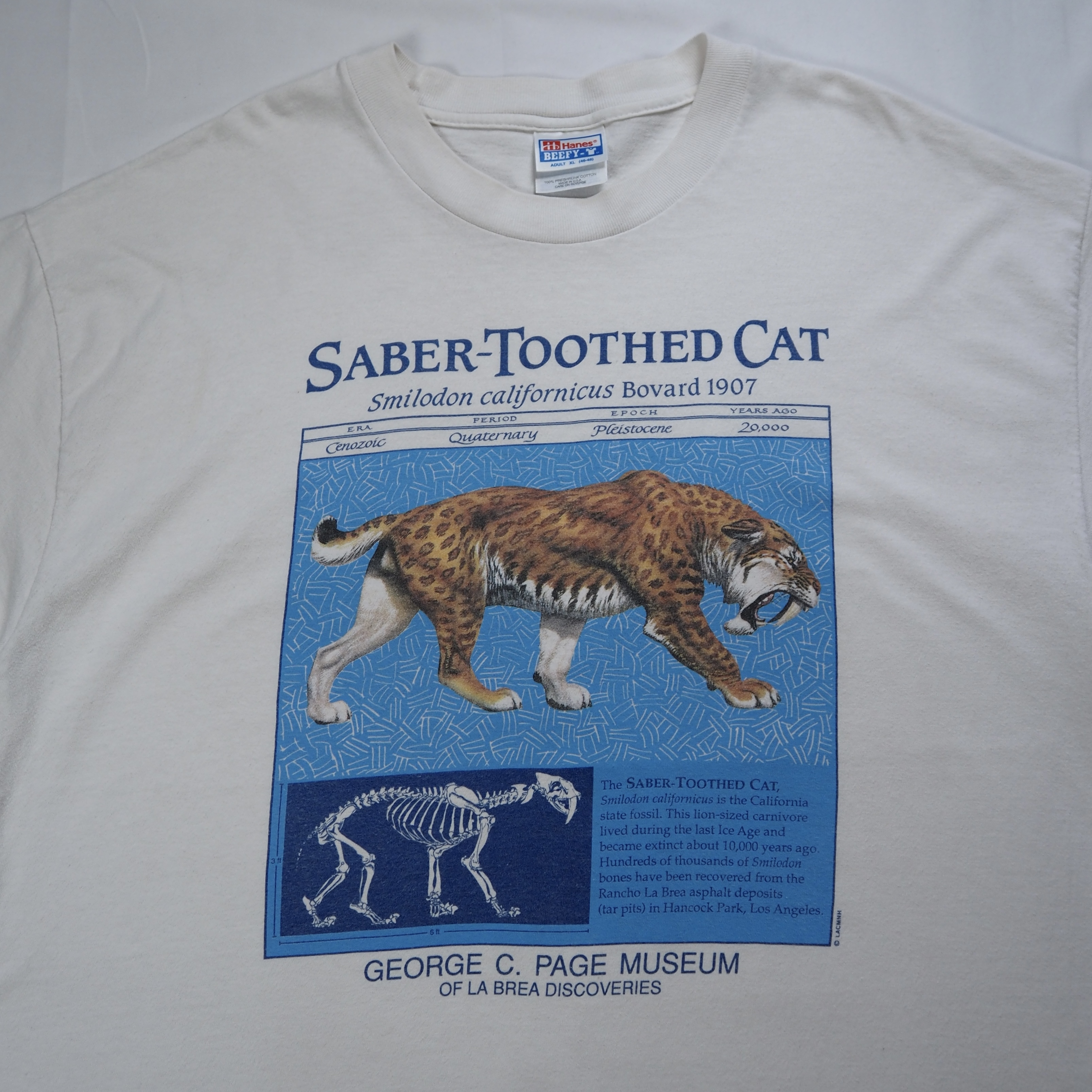 90’s Hanes サーベルタイガーTシャツ XL の画像 7