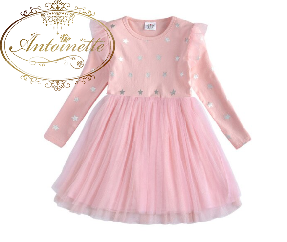 2色 星柄 ピンク チュール ワンピース 子供服 ドレス 普段着 Girl Lovely Princess Star One Piece Dress Kids Antoinette 2色 星柄 ピンク チュール ワンピース 子供服 ドレス 普段着 Girl Lovely Princess Star One Piece Dress Kids Antoinette