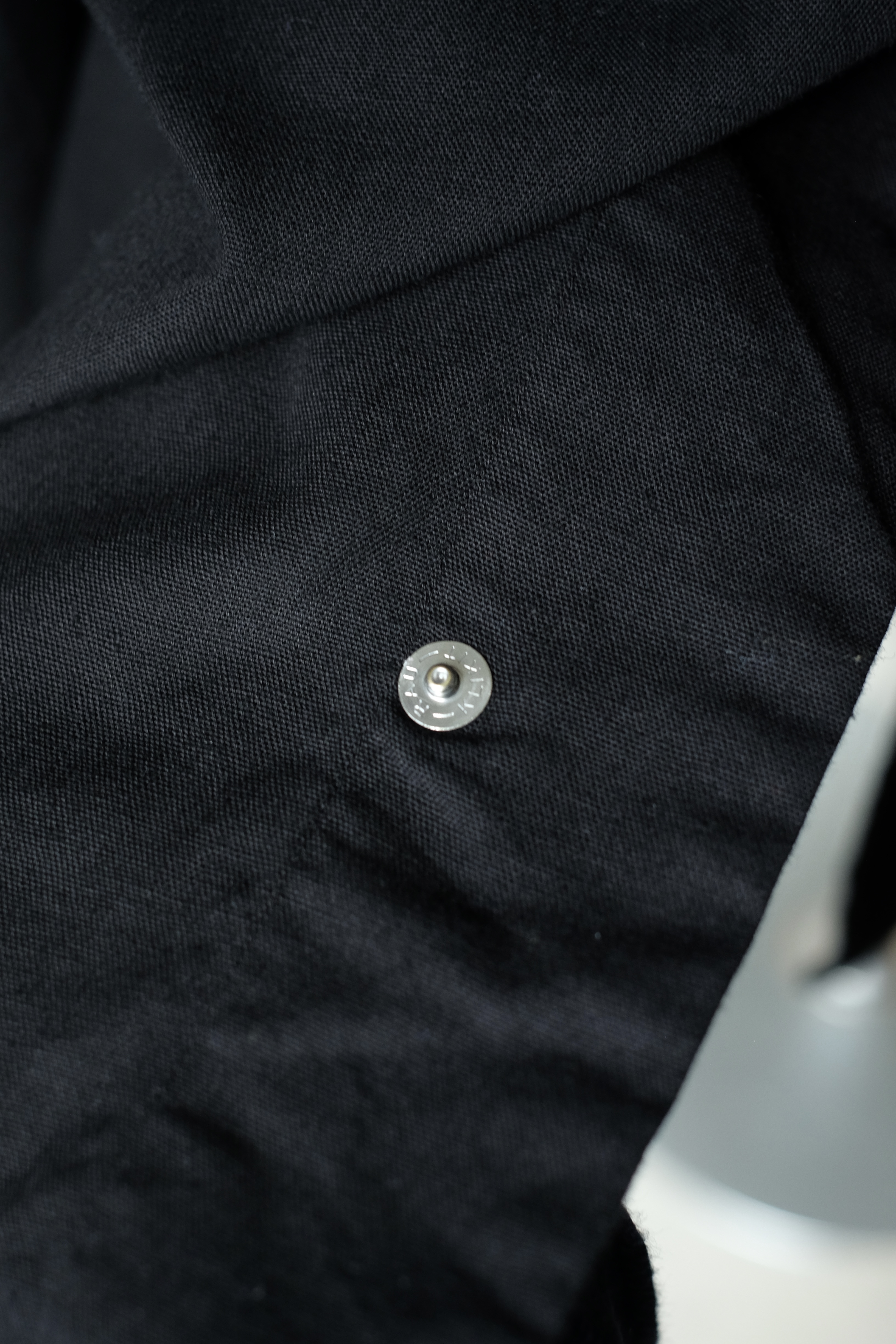 50s US army no collar pajama shirt “黒染め” の画像 3