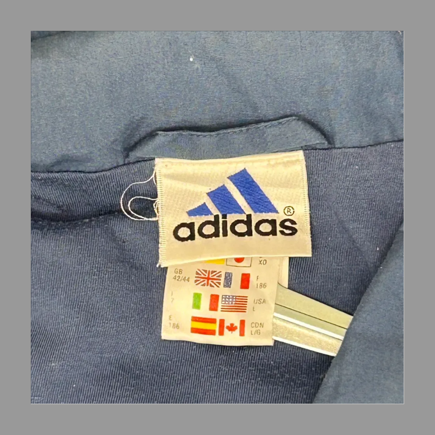 90s adidas アディダス 刺繍ロゴ ナイロンジャケット テック系 ヴィンテージ の画像 3
