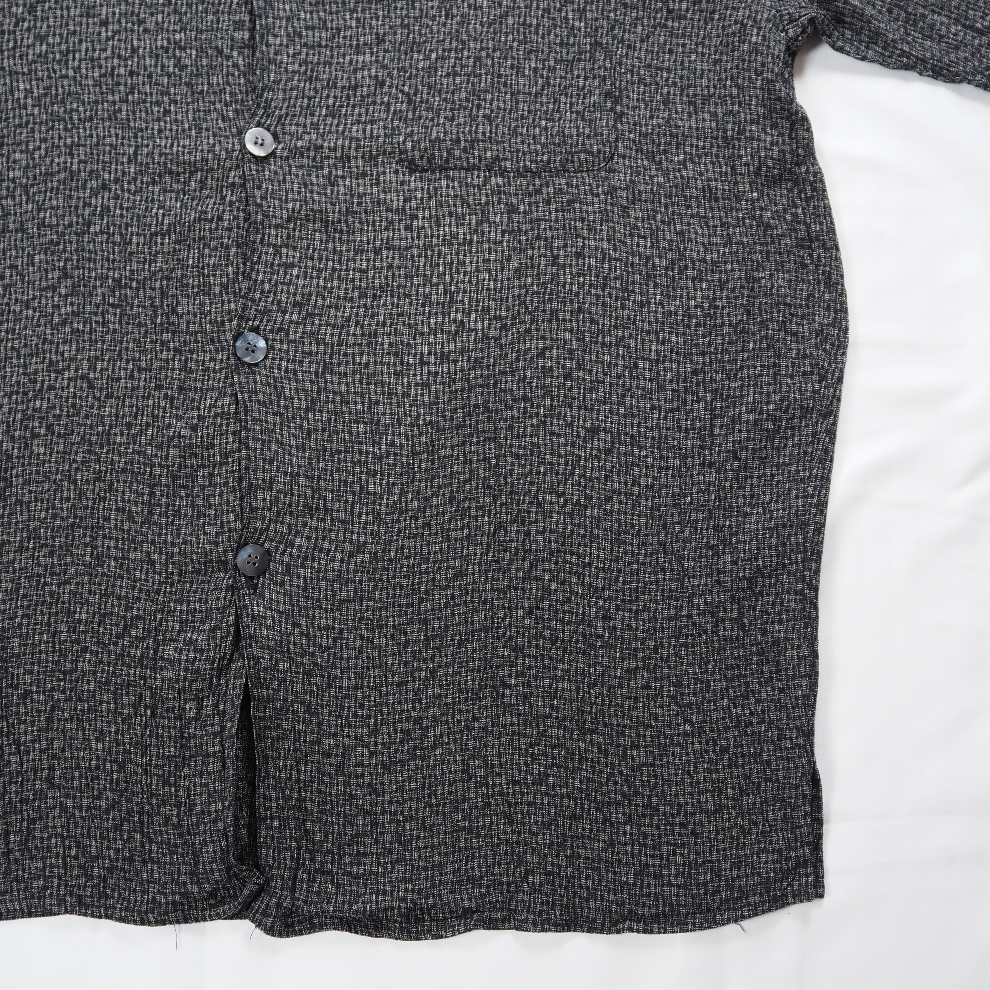 90’s Pronto Uomo 開襟レーヨンシャツ XL ブラック アメリカ製 の画像 11