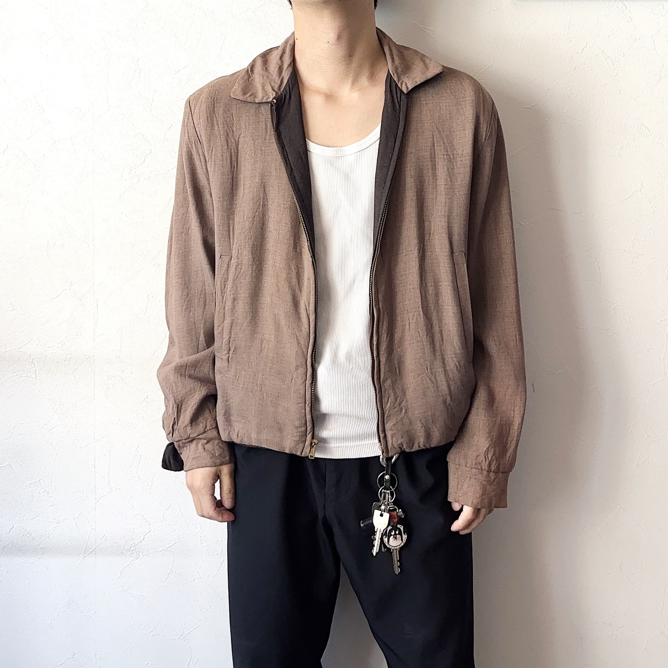 Vintage 50's Reversible Rayon Gabardine Jacket の画像 7