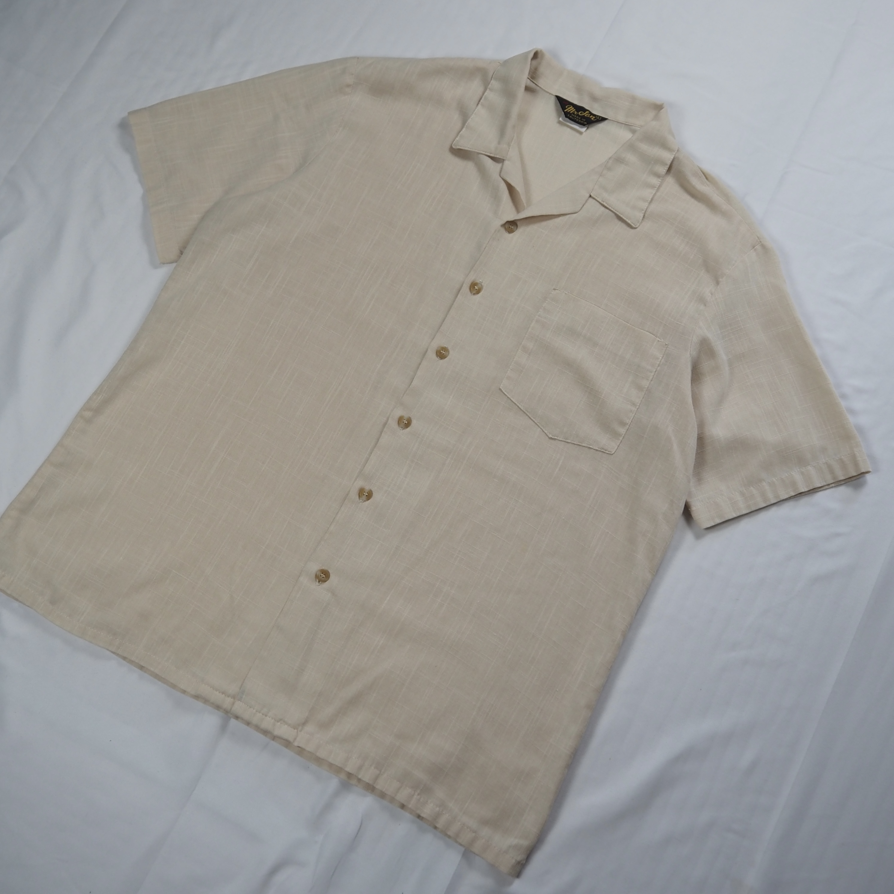 60’s-70’s コットンポリシャツ 開襟ボックス Lサイズ の画像 2