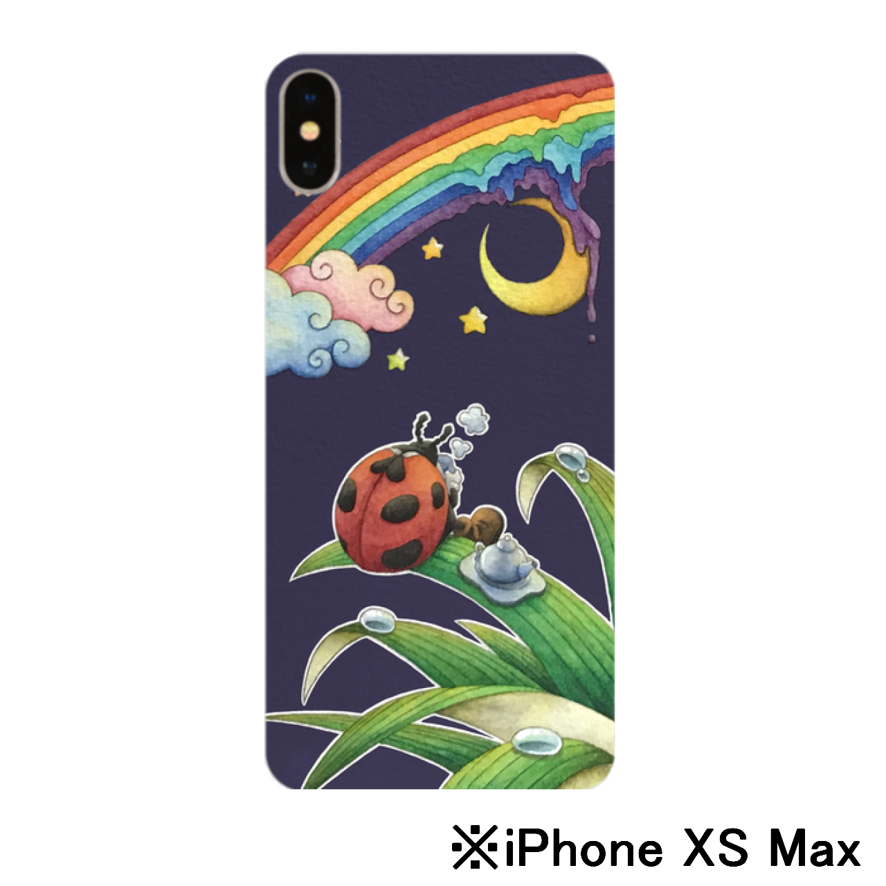 Iphone 強化ガラス仕上げケース Rainbow At Night Iphoneケース スマホケース 夜空 虹 てんとう虫 かわいい カラフル イラスト サイシキユウギ Iphone 強化ガラス仕上げケース Rainbow At Night Iphoneケース スマホケース 夜空 虹 てんとう虫 かわいい カラフル イラスト サイシキユウギ
