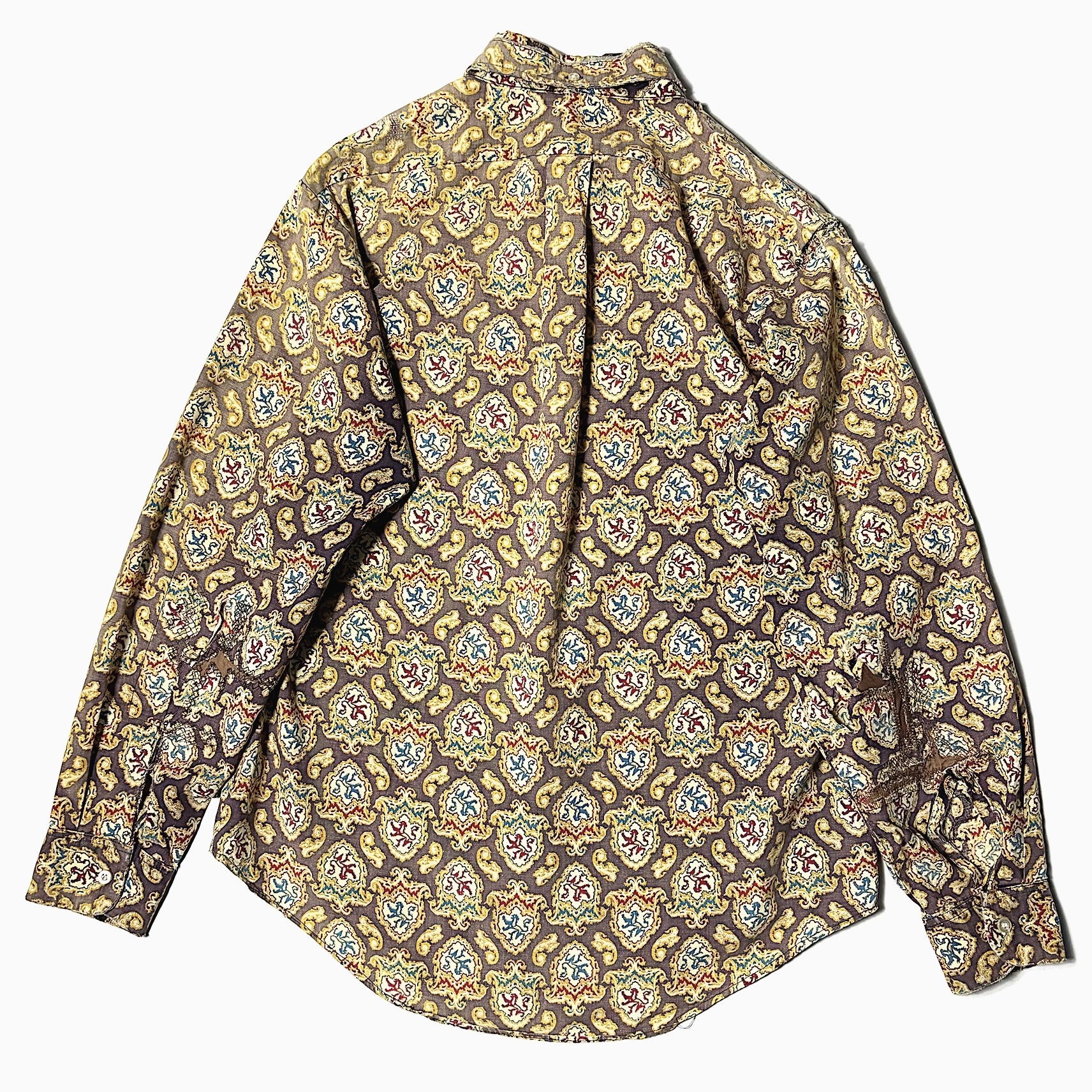 Vintage 60～70's Grunge Patterned Shirt の画像 2