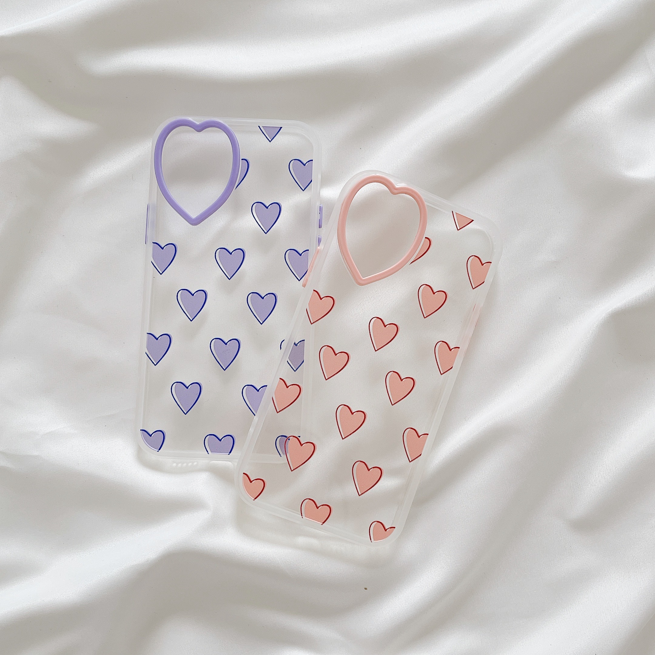 キャンディーカラー ミニハート クリア Iphoneケース ピンク ラベンダー Coco Rose Beauty ココ ローズ ビューティー
