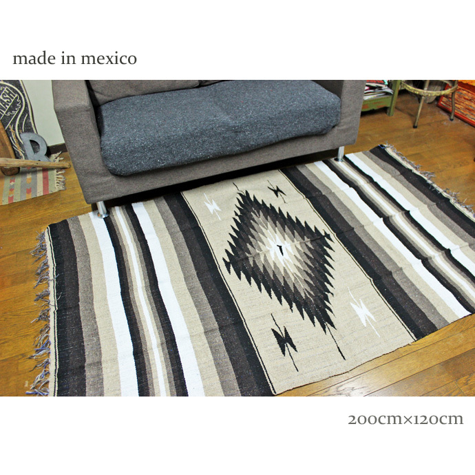 メキシコ製 メキシカンラグ Native Mexican Rug made in mexico ネイティブ柄 ブランケット キャンプ
