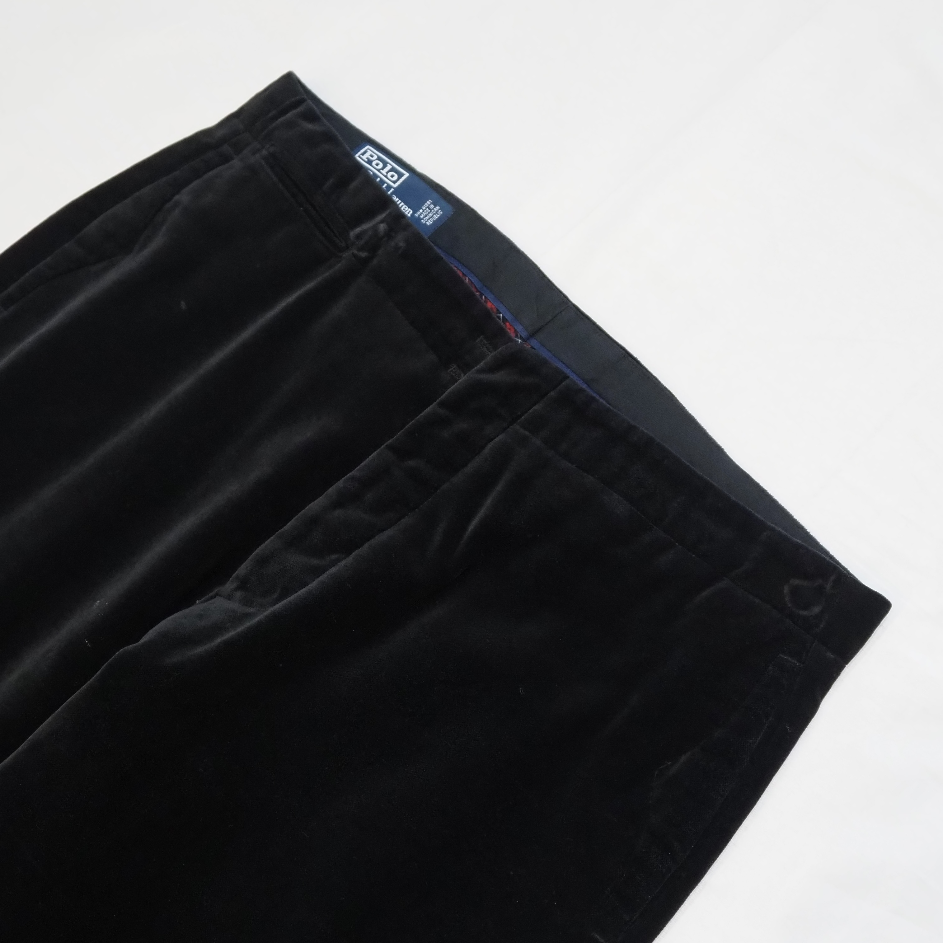 90’s Ralph Lauren ベロアパンツ ブラック 34×32 の画像 8