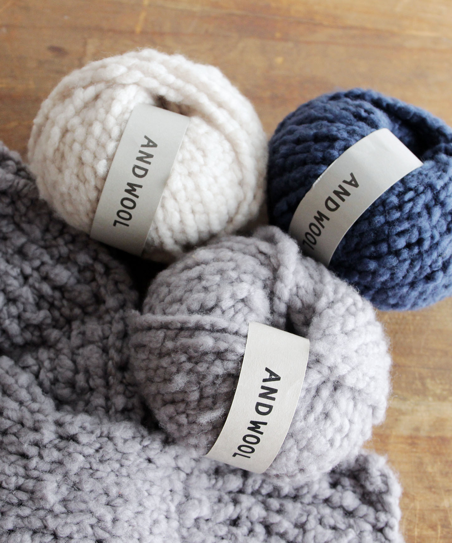 No 2 ウール毛糸 超極太 3色展開 And Wool
