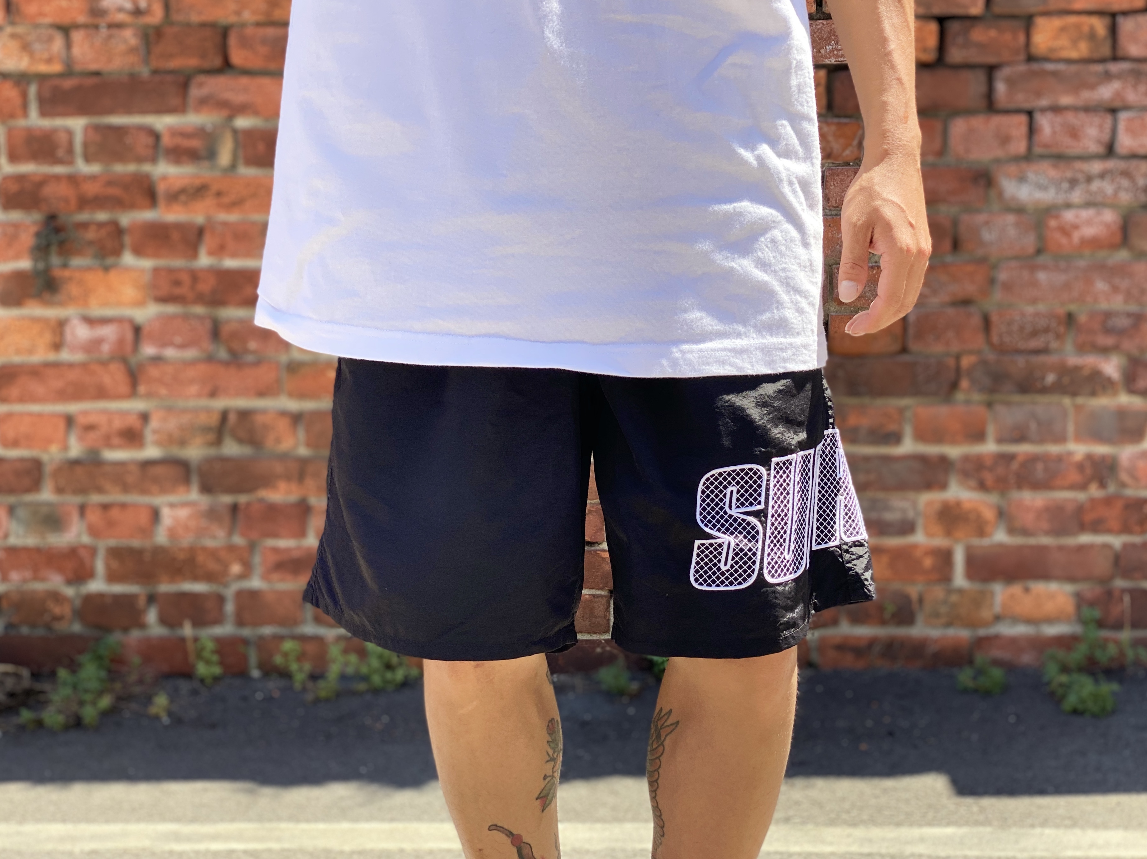 supreme Logo Appliqué Water Short M Navy-