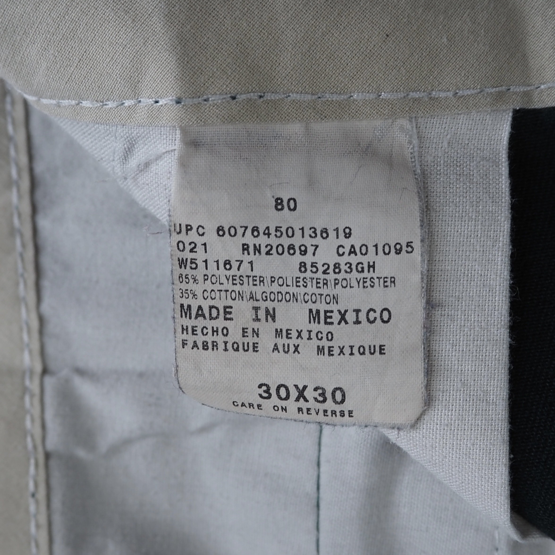 00’s Dickies ダブルニーパンツ グリーン 30×30 の画像 4