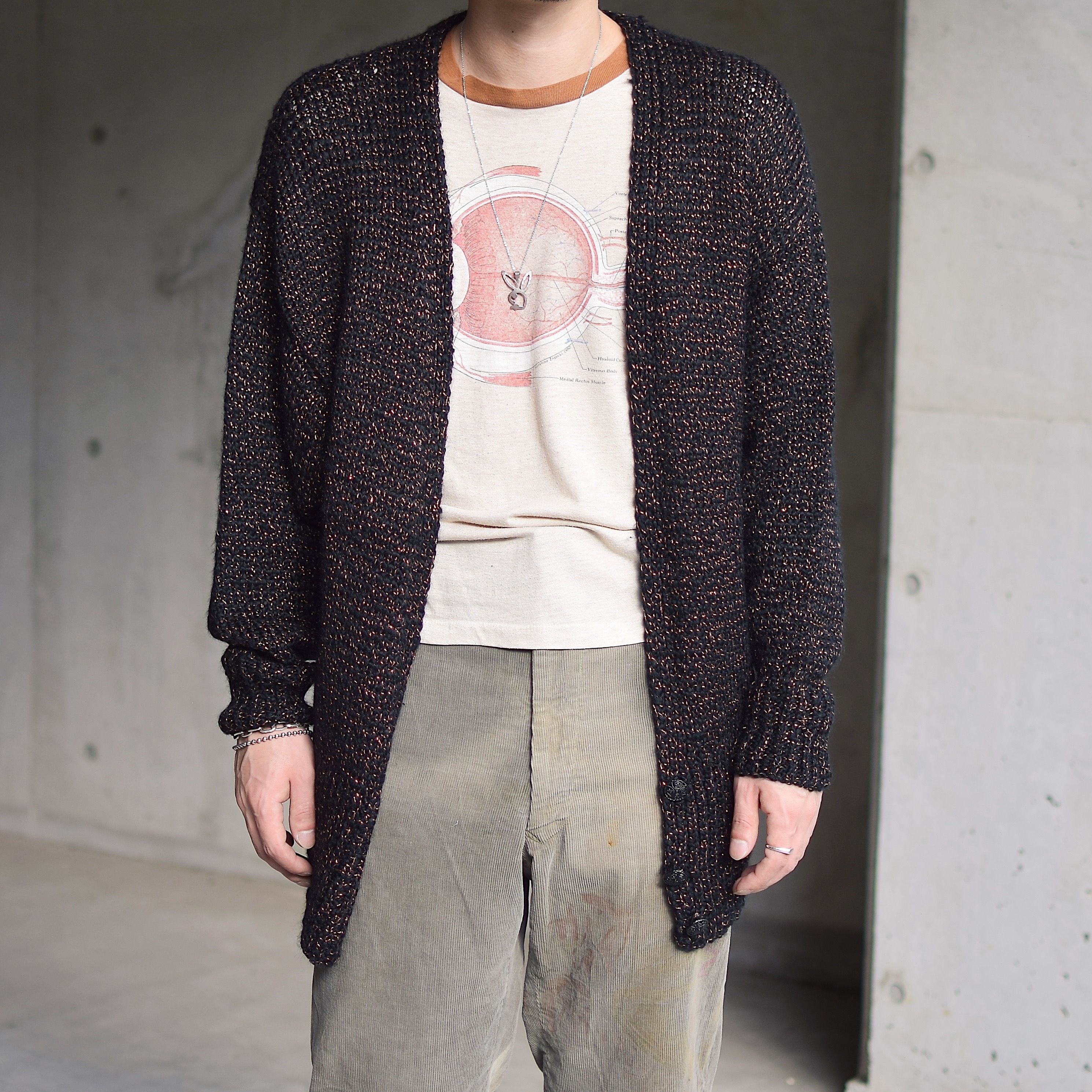 Vintage 90's "DARYL HALL SOUL ALONE" Knit Cardigan の画像 4