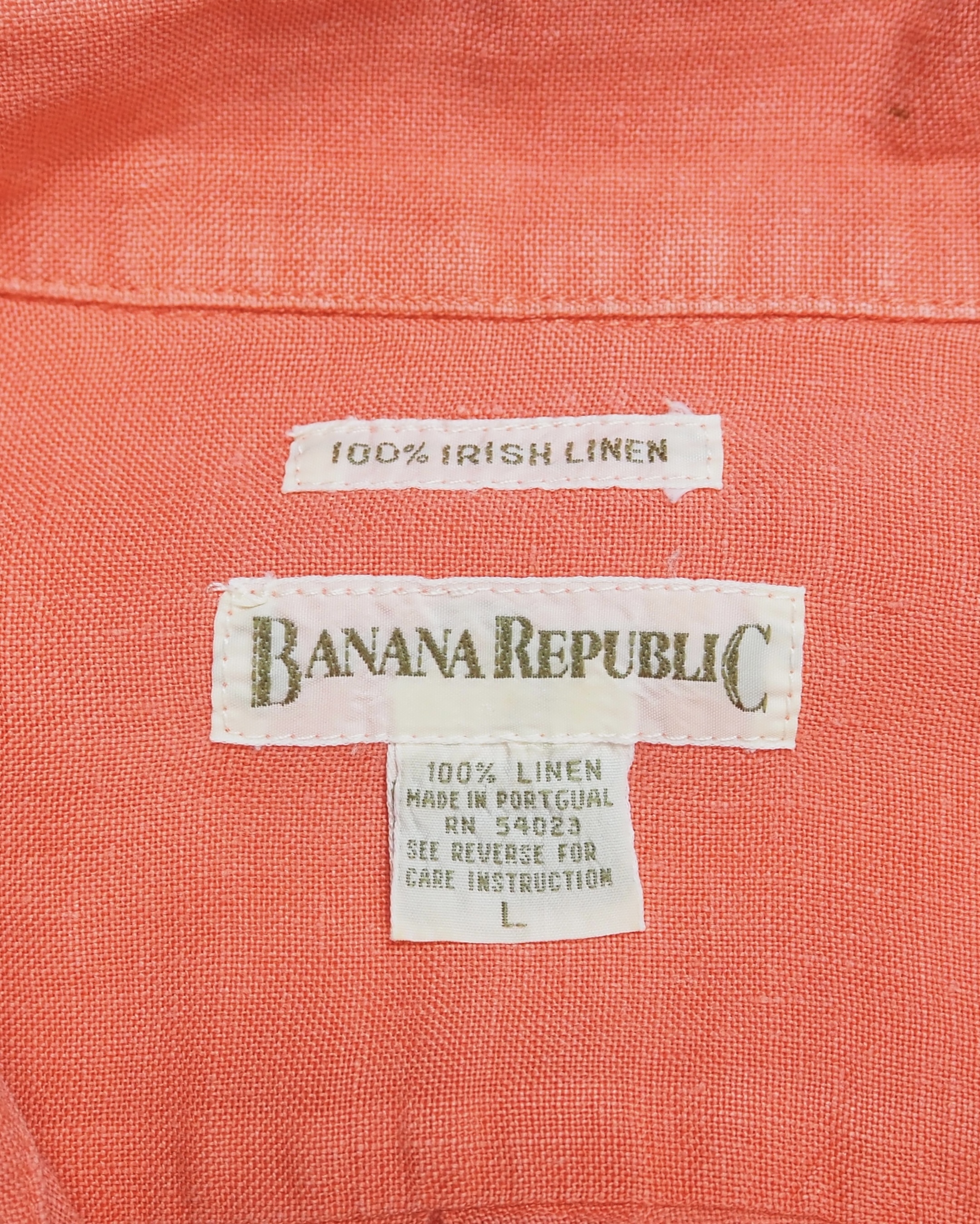 90’s Banana Republic シルクシャツ ピンク XL の画像 6