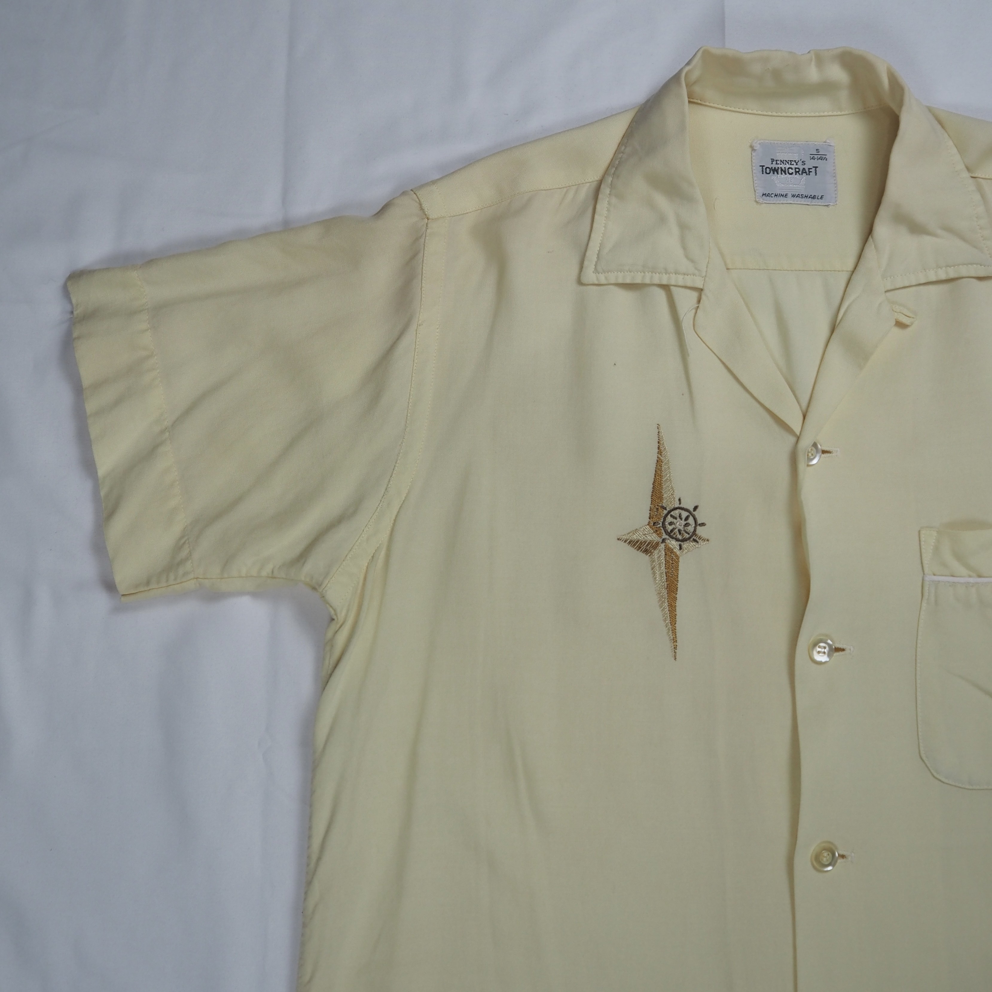 60’s タウンクラフト レーヨンシャツ 半袖 Sサイズ の画像 6