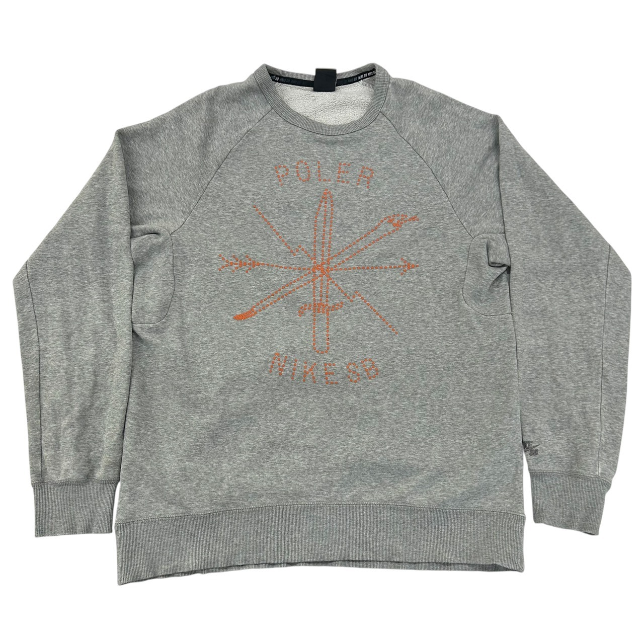 NIKE SB × POLER Dot Graphic Crewneck Sweatshirt Gray L