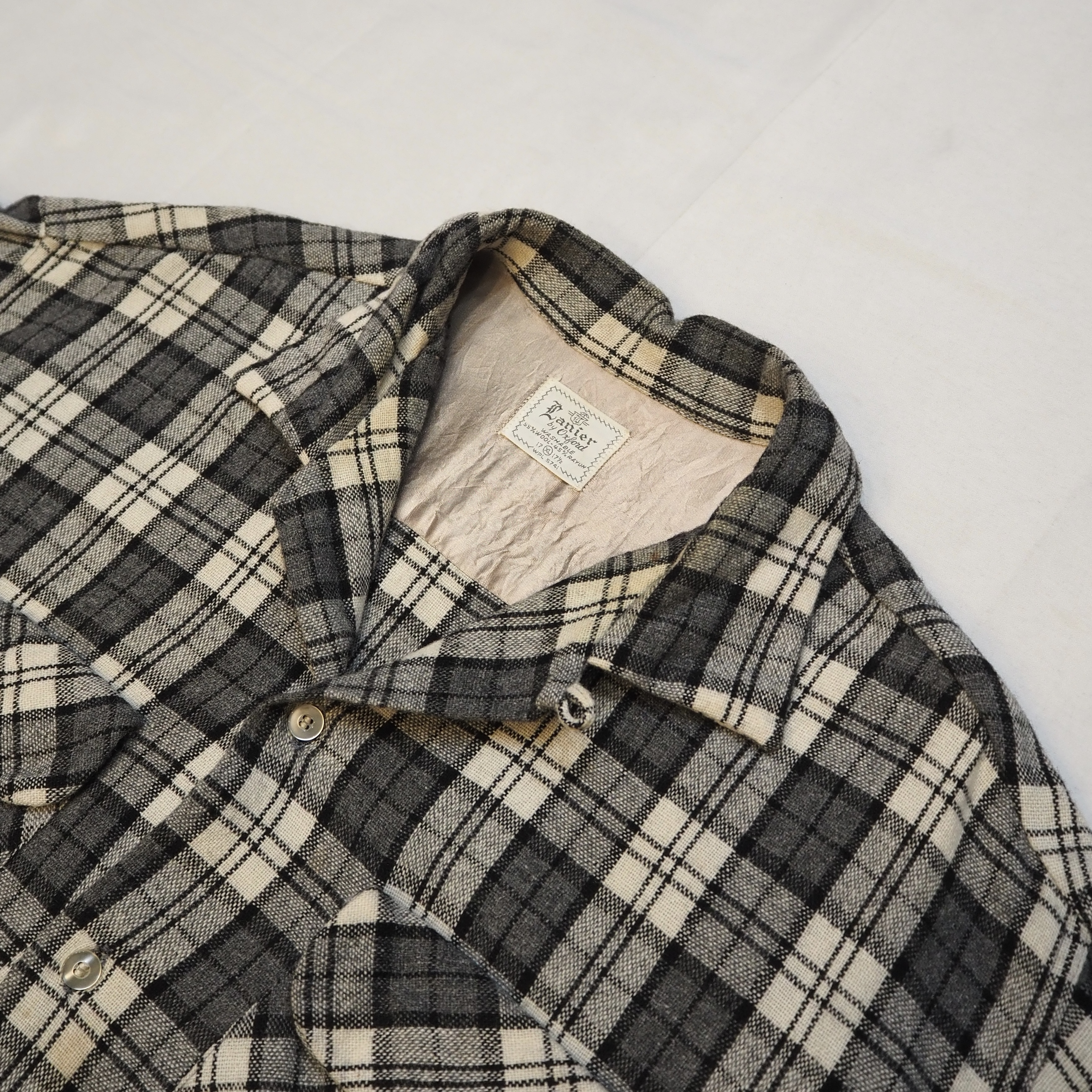 50’s ウールシャツ ブラック×ホワイト XL!!! の画像 6
