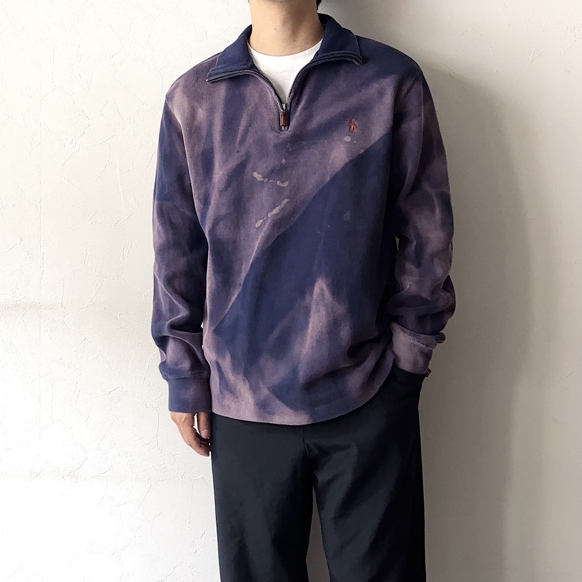 Vintage 90's【POLO by Ralph Lauren】Grunge Half Zip Sweat の画像 3