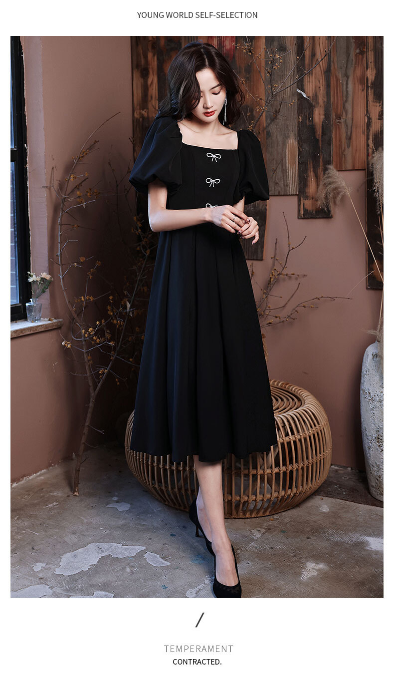 直売最安価格 パーティードレス ミモレ丈 ドレス 黒 パフスリーブ 半袖 フレア 個性的 リボン お洒落 ショッピングお値下 Ssl Daikyogo Or Jp 直売最安価格 パーティードレス ミモレ丈 ドレス 黒 パフスリーブ 半袖 フレア 個性的 リボン お洒落 ショッピングお値下 Ssl Daikyogo Or Jp