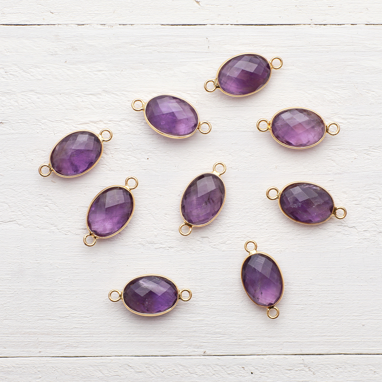 2カン付オーバル型アメジスト １個 Inorganic イノーガニック