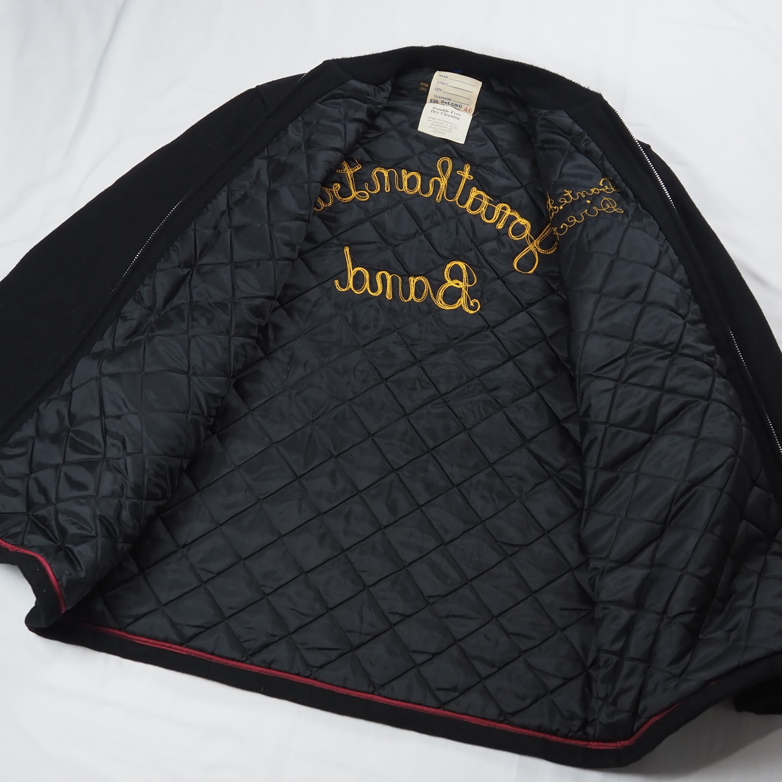 【9/19(土) 入荷商品】60's ウールジャケット チェーンステッチ ブラック×イエロー サイズ46 の画像 13