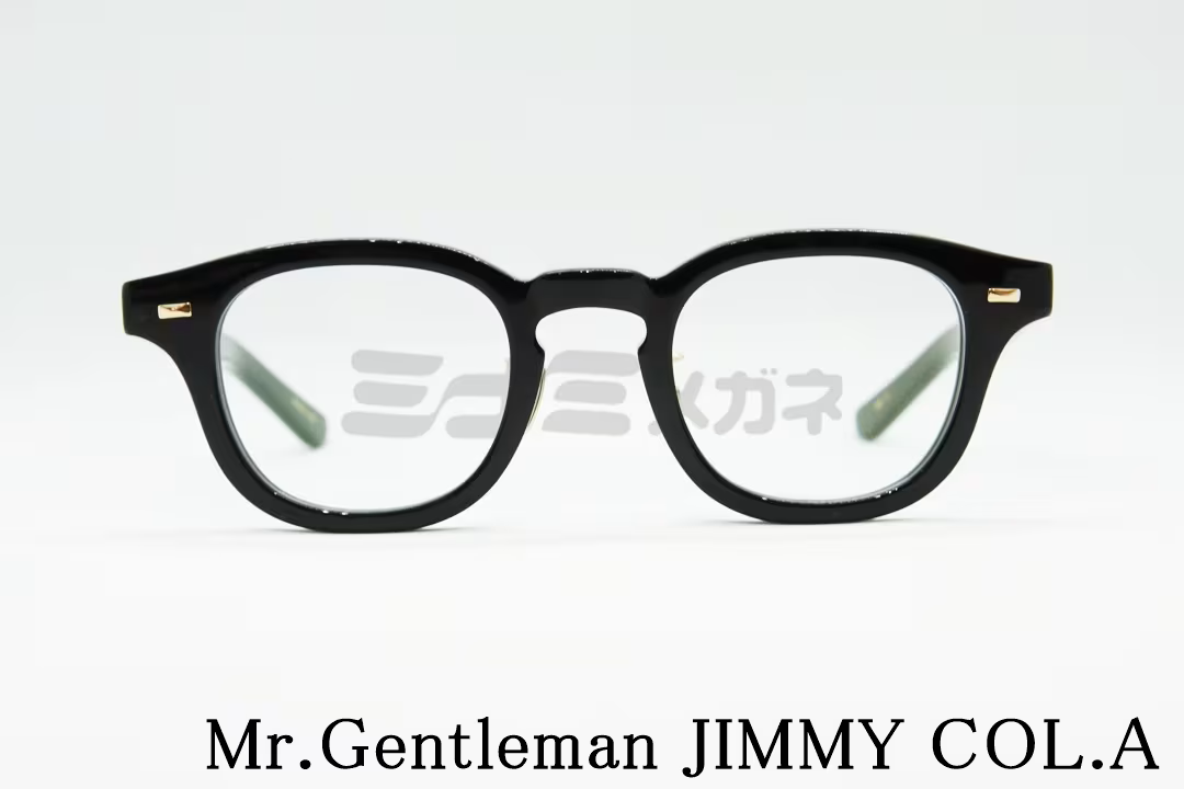 Mr.Gentleman 黒縁メガネ 度なし 伊達メガネ Mr.Gentleman メガネ JIMMY COL.H ウェリントン ミスタージェントル