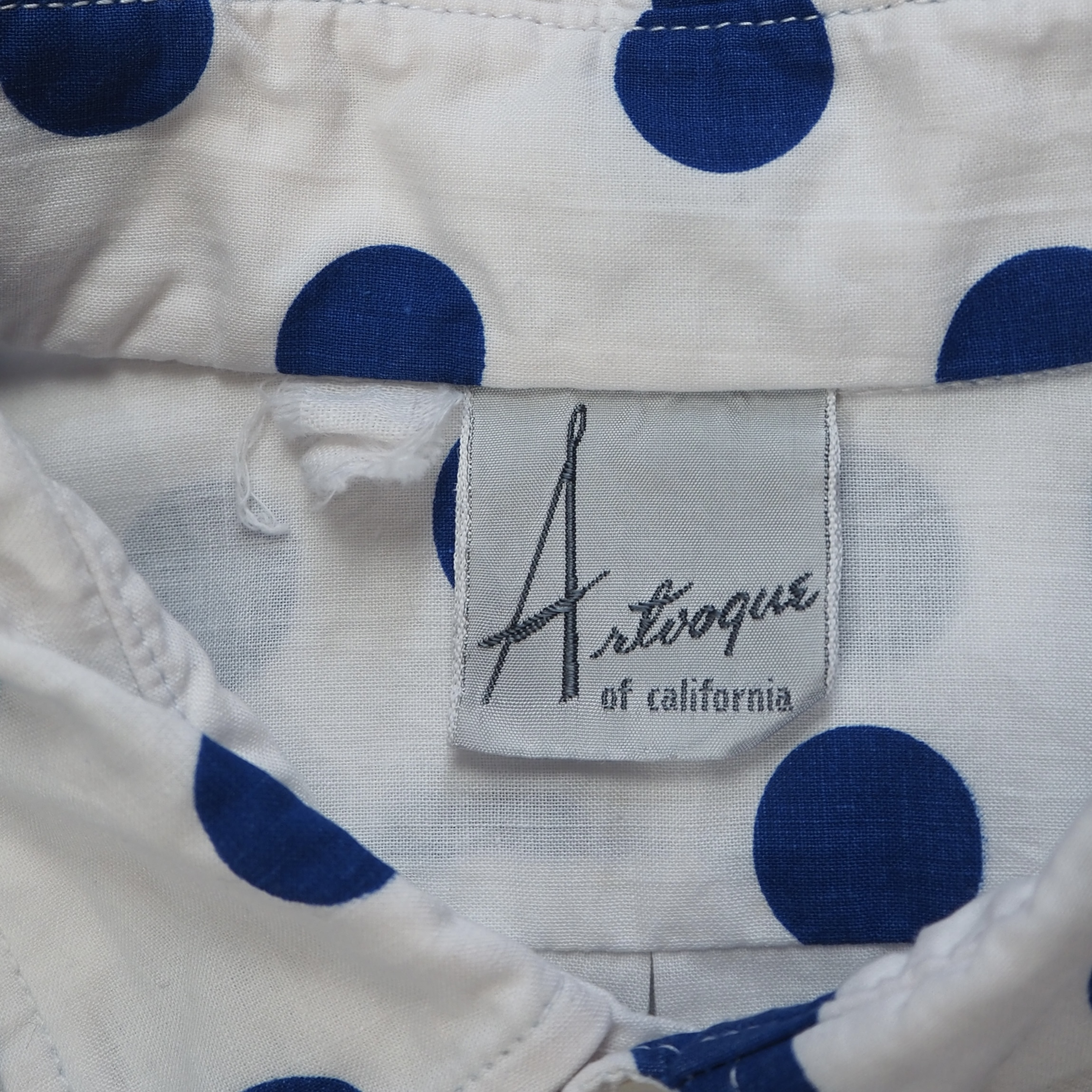 80’s-90’s Antique of California ポルカドット 半袖シャツ の画像 8