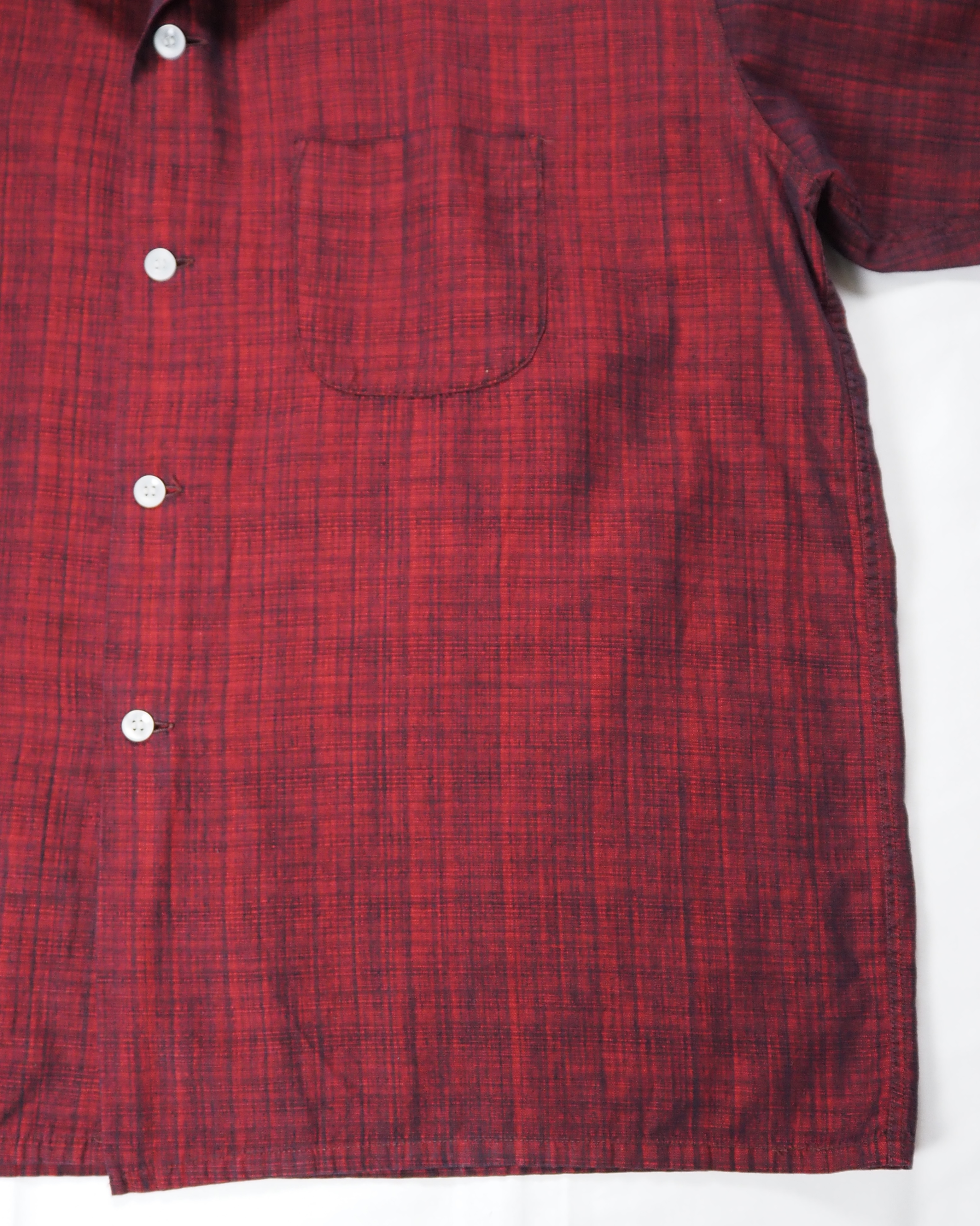 50’s-60’s The Bon Marche コットンシャツ XLサイズ レッド×ブラック の画像 9