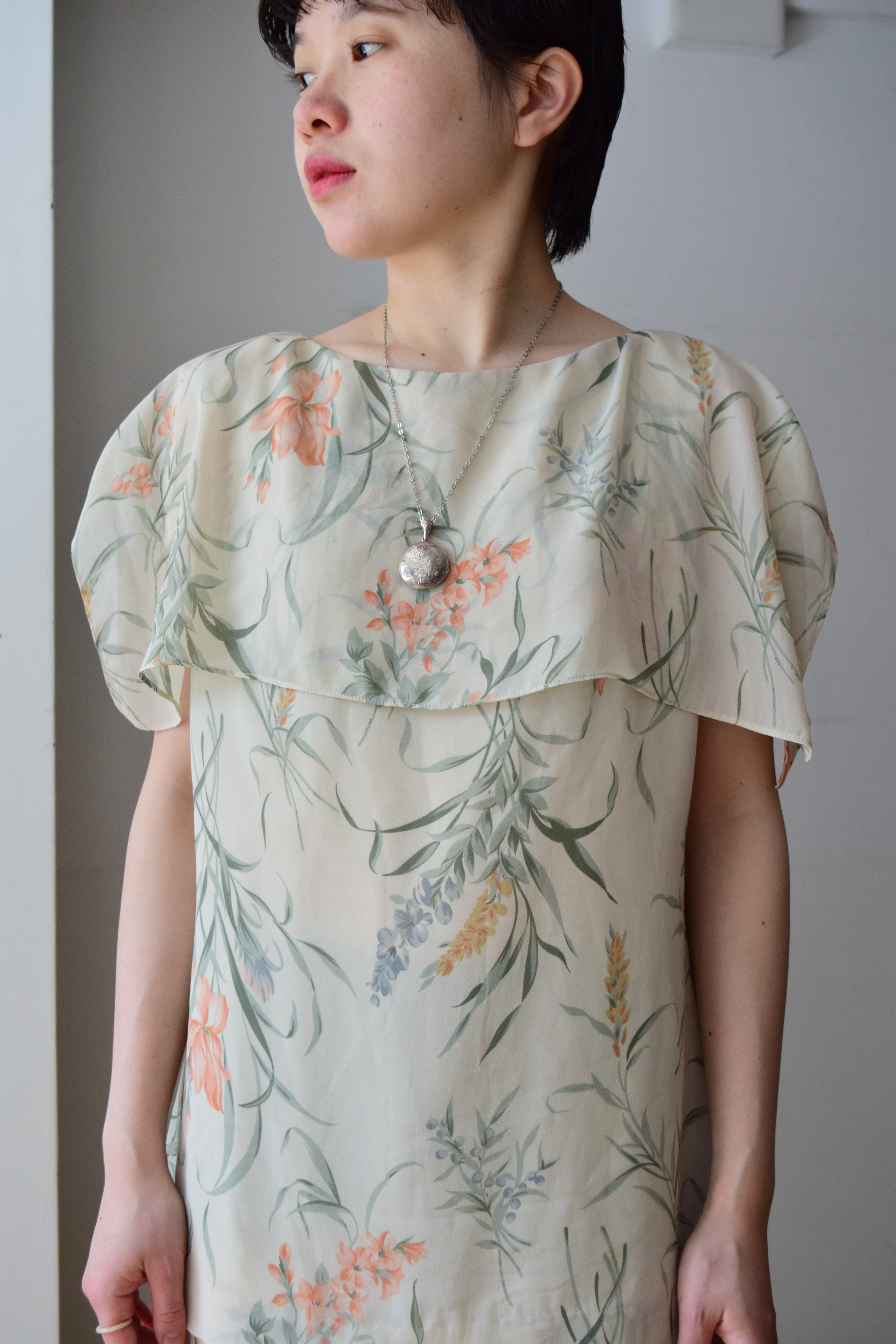 botanical print dress の画像 2