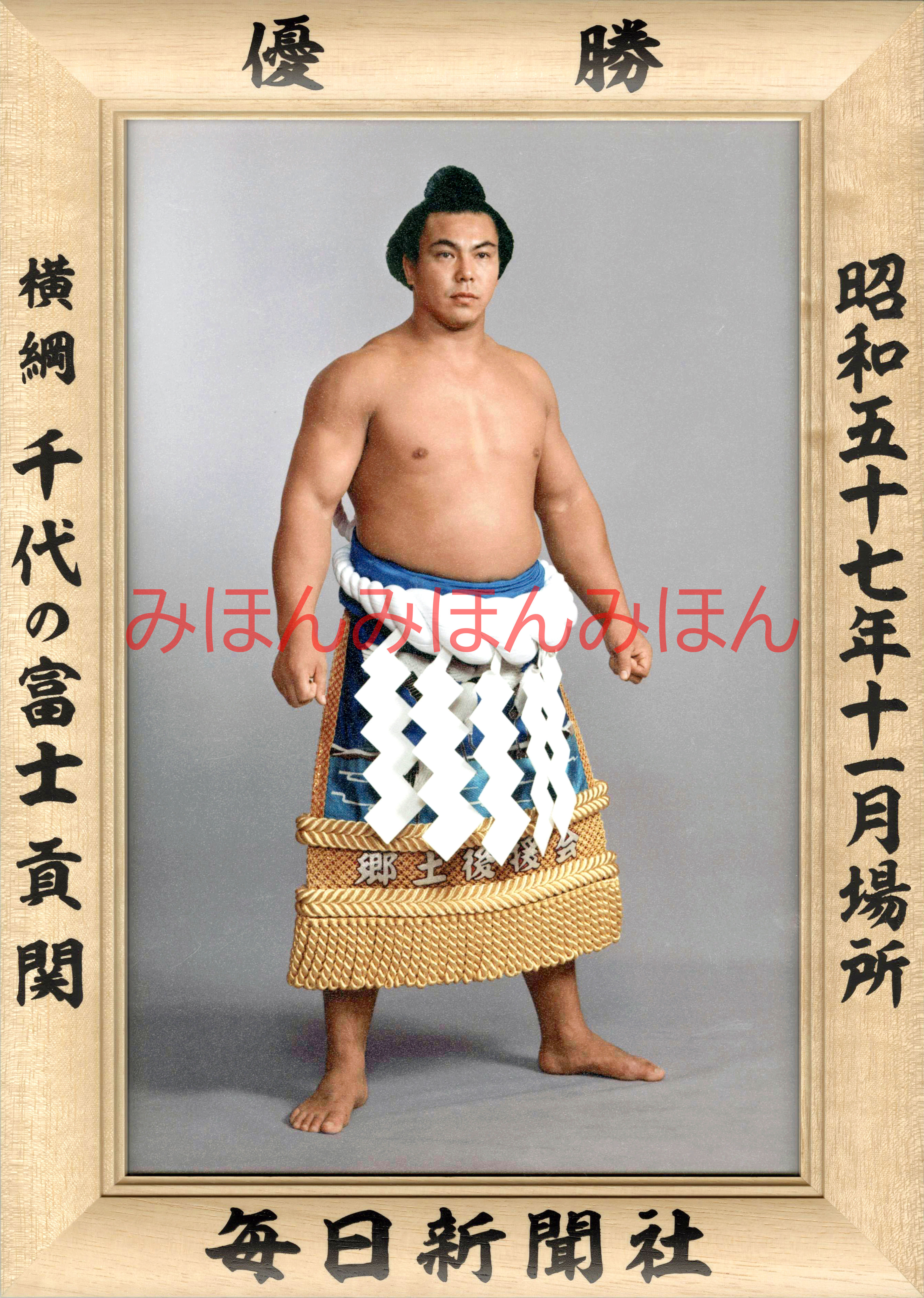 昭和57年11月場所優勝 横綱 千代の富士貢関(7回目の優勝) | 大相撲まいにち部屋(大相撲優勝ミニ額販売公式サイト)