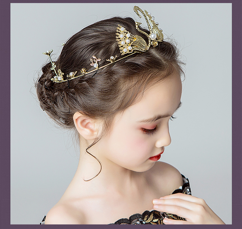 子ども用王冠 ヘッドアクセサリー女の子髪飾り ヘアアクセサリー ヘッドドレス キッズ 結婚式 花童 ウェディング 演奏会 演出 誕生日プレゼント Dresszone