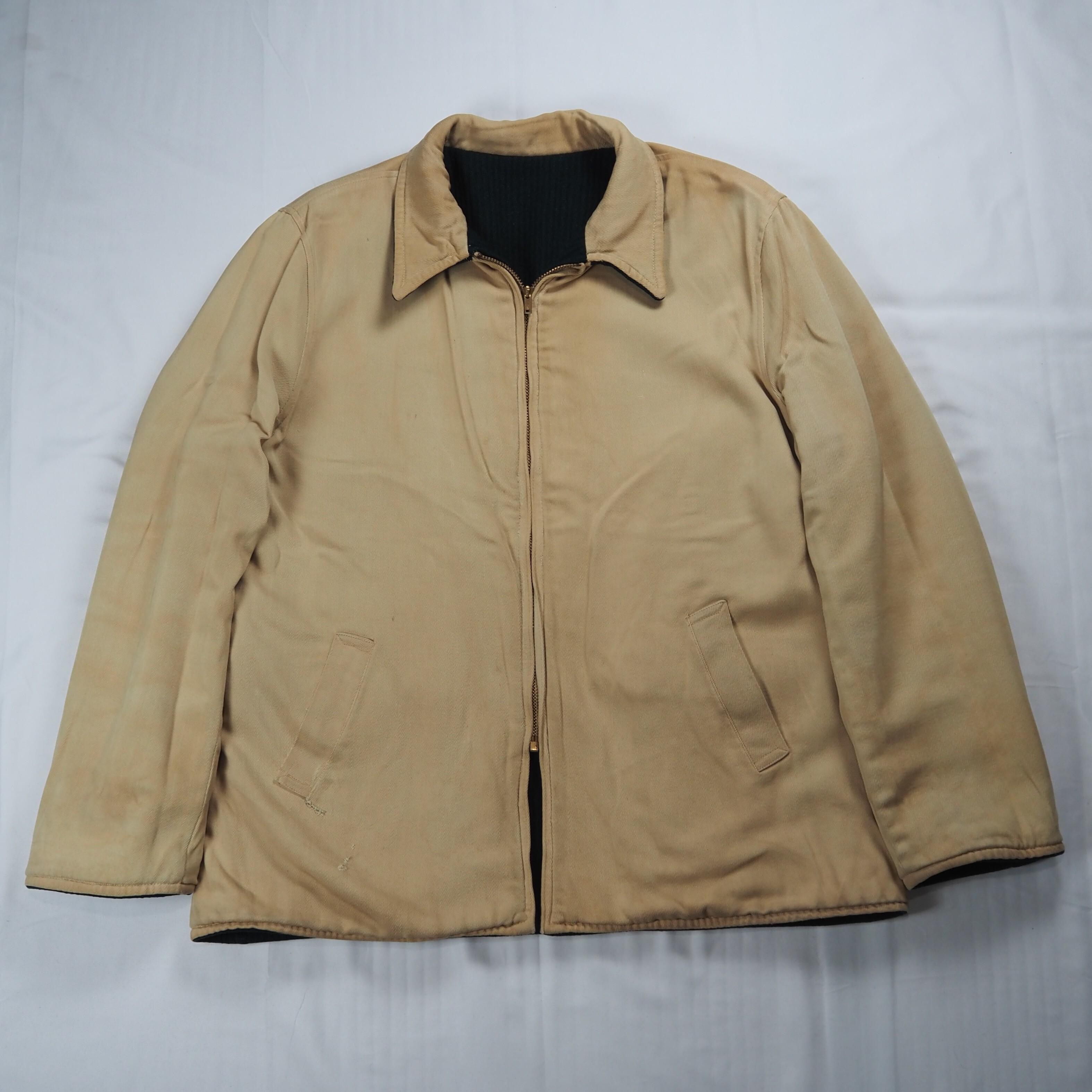 【9/23 20:00入荷】40's ウールジャケット リバーシブル グリーン の画像 15