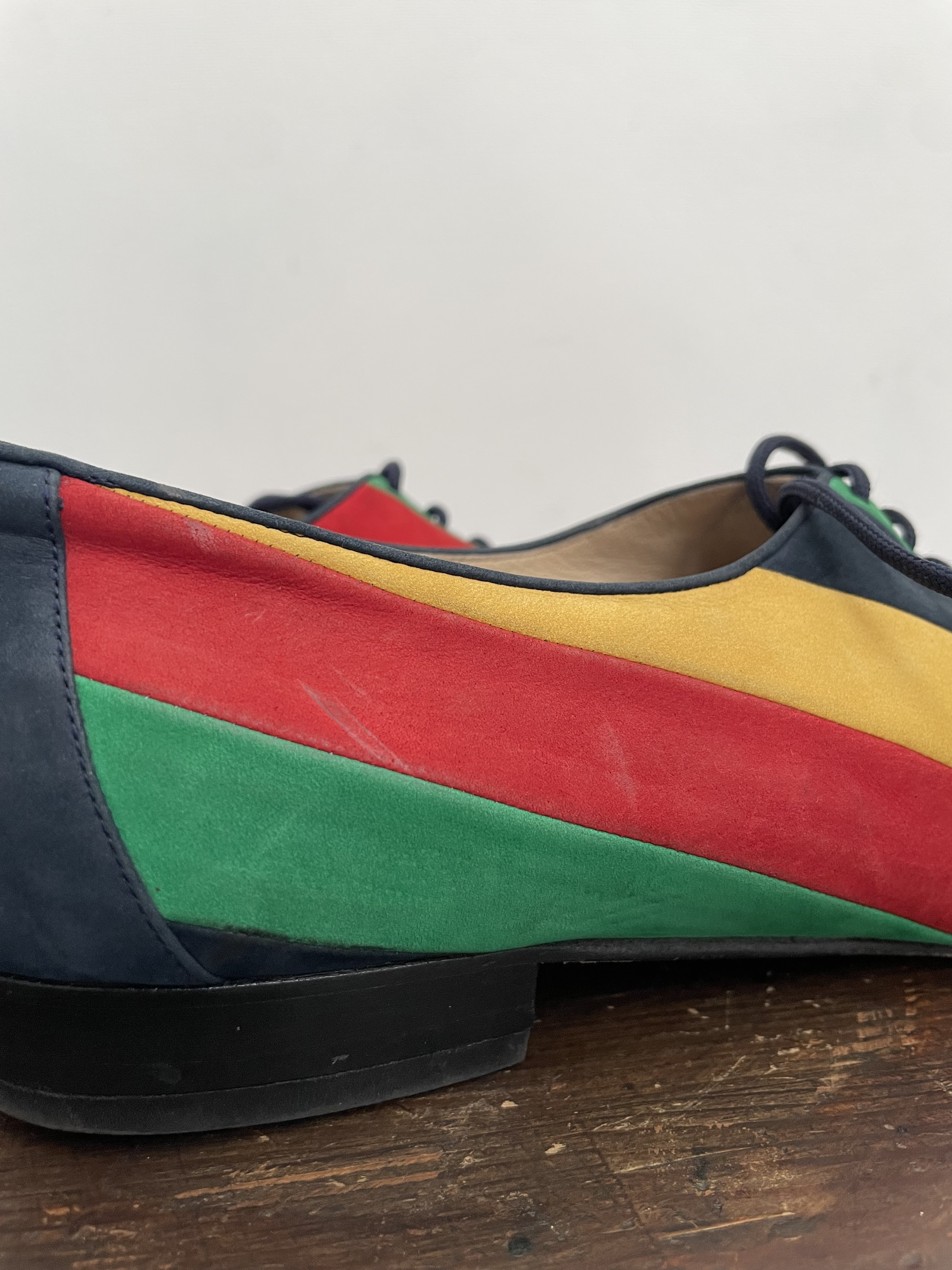 Vintage multicolored suede shoes の画像 5