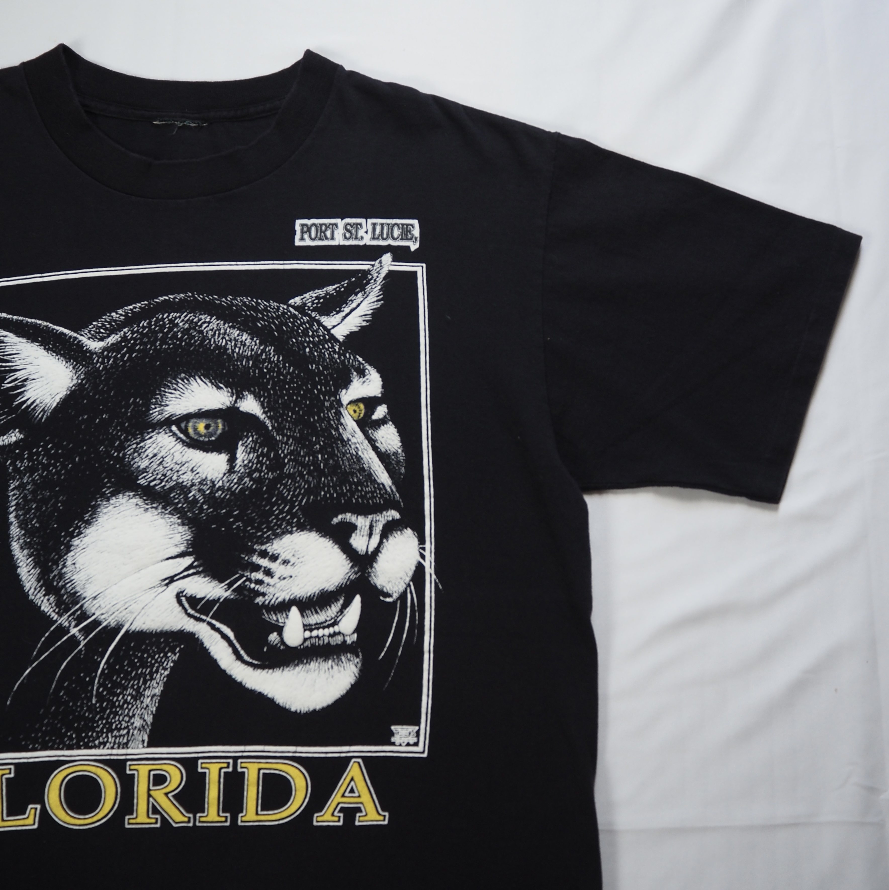 90’s ワイルドキャット Tシャツ ブラック Lサイズ程度 の画像 7