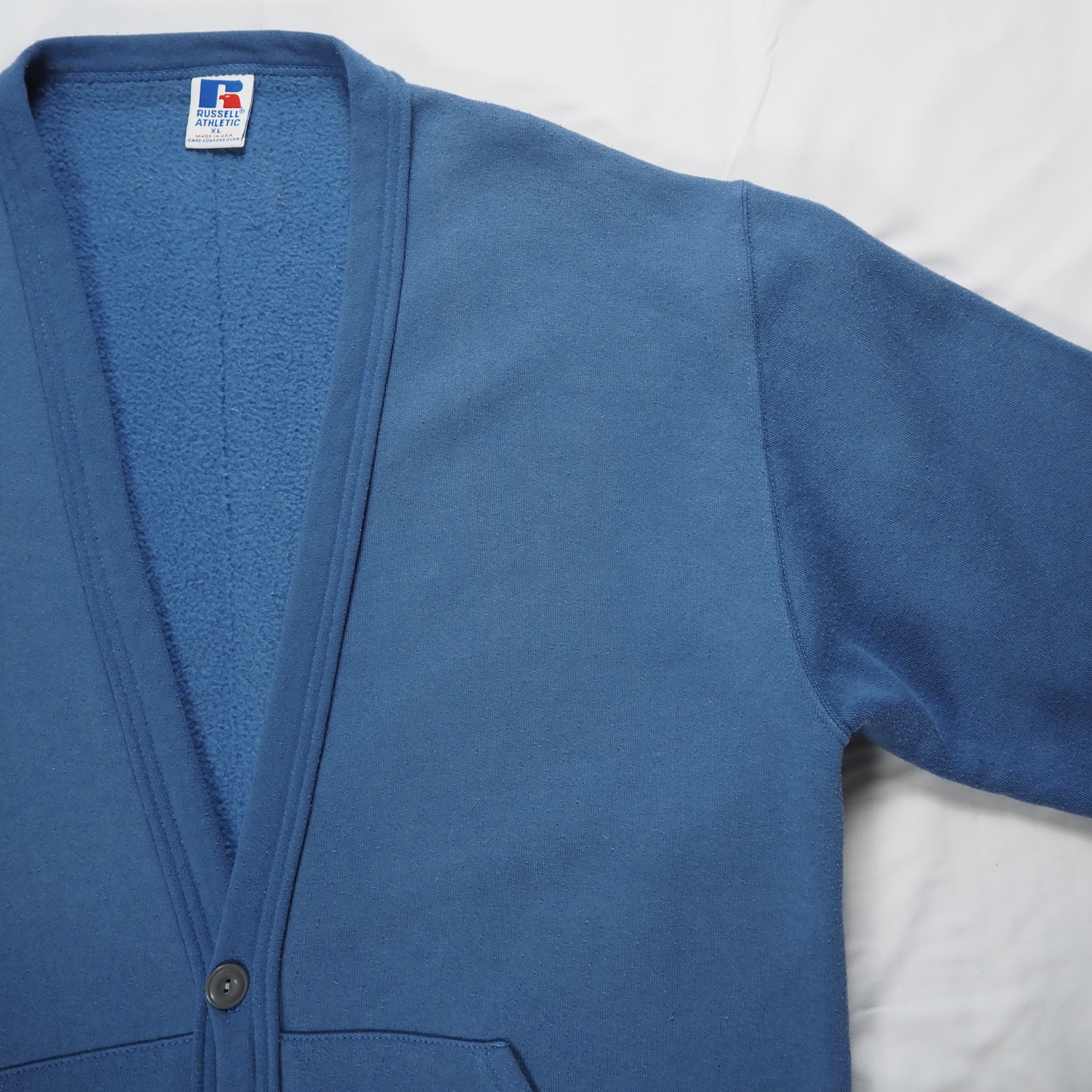 90’s Russell Athletic スウェットカーディガン XL ブルー の画像 6