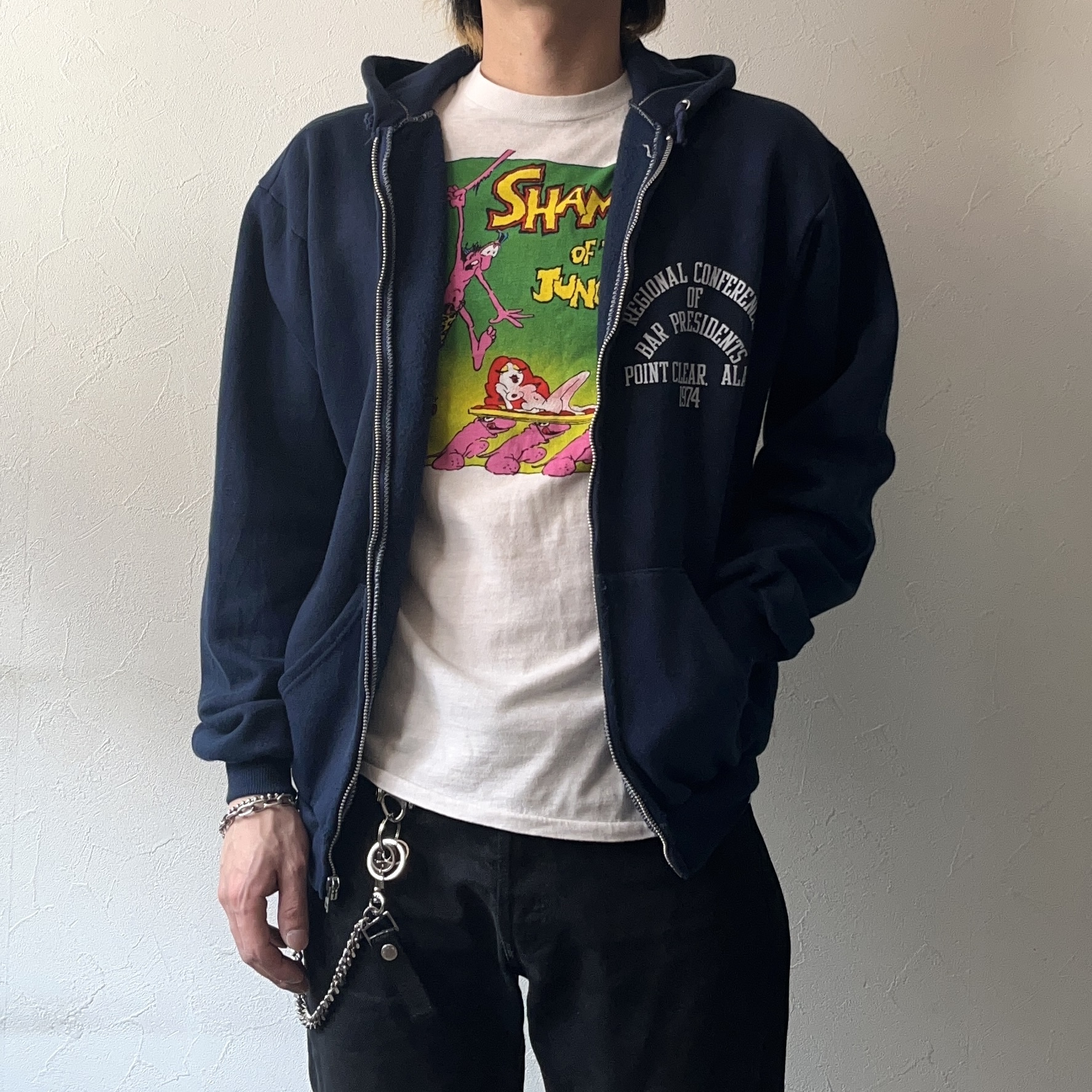 Vintage 70's "REGIONAL CONFERENCE OF BAR PRESIDENTS" Grunge Zip-up Hoodie の画像 3