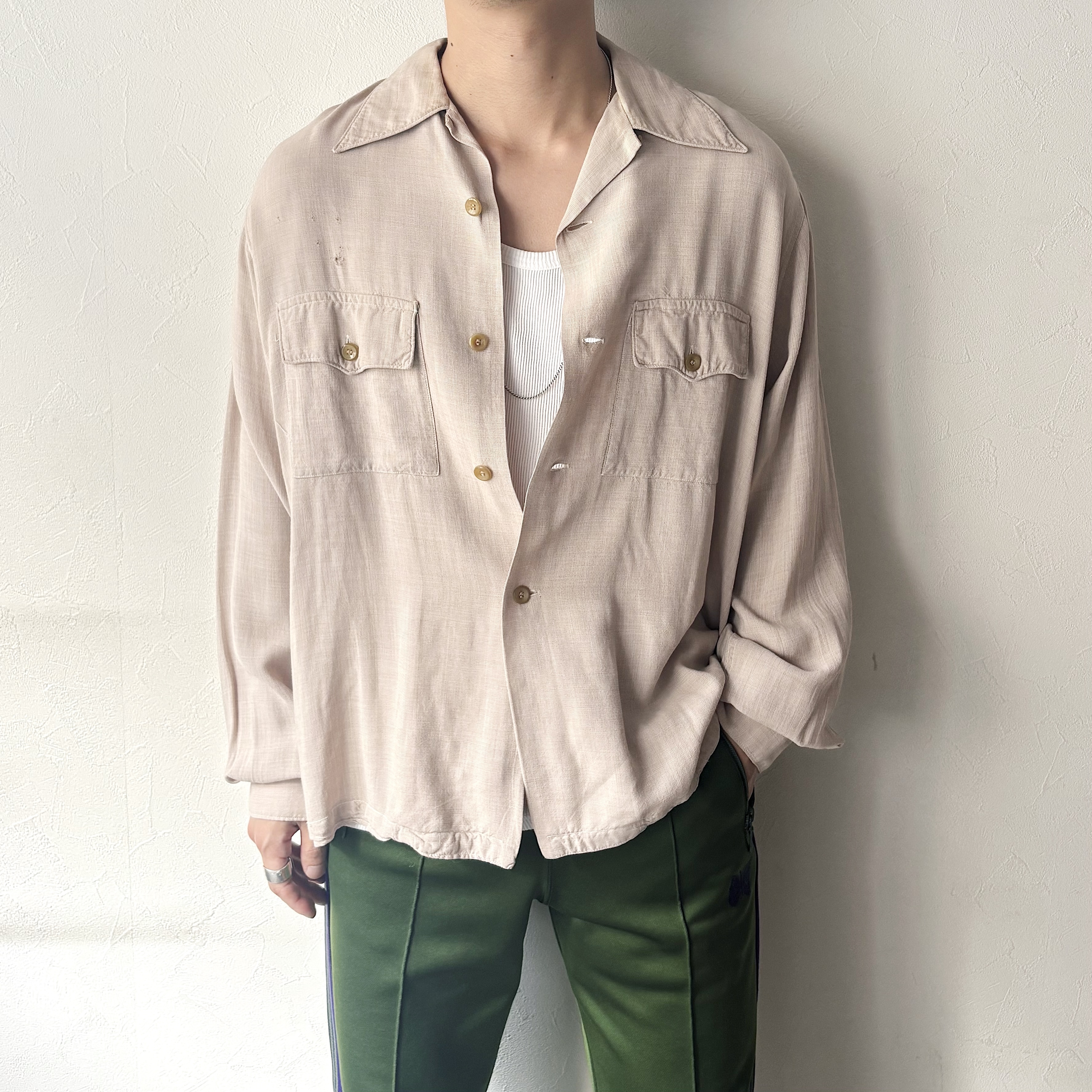 Vintage 50～60's【Brentwood】Grunge Rayon Shirt の画像 3