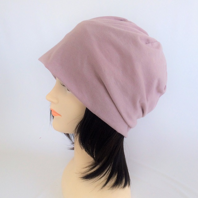 つけ毛付き：wig/レイヤーボブ/薄手ニット帽子（裏シルク)6色フリー ML bibish*｜抗がん剤治療用ウィッグ付きケア帽子