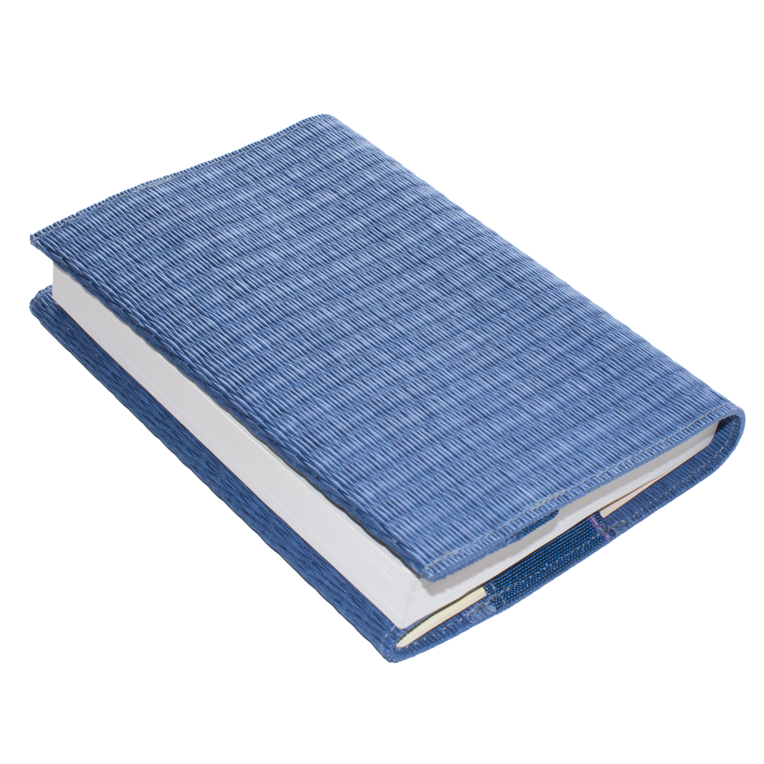 文庫サイズ 畳表のブックカバー 和紙畳表 目積 紺 山室畳店