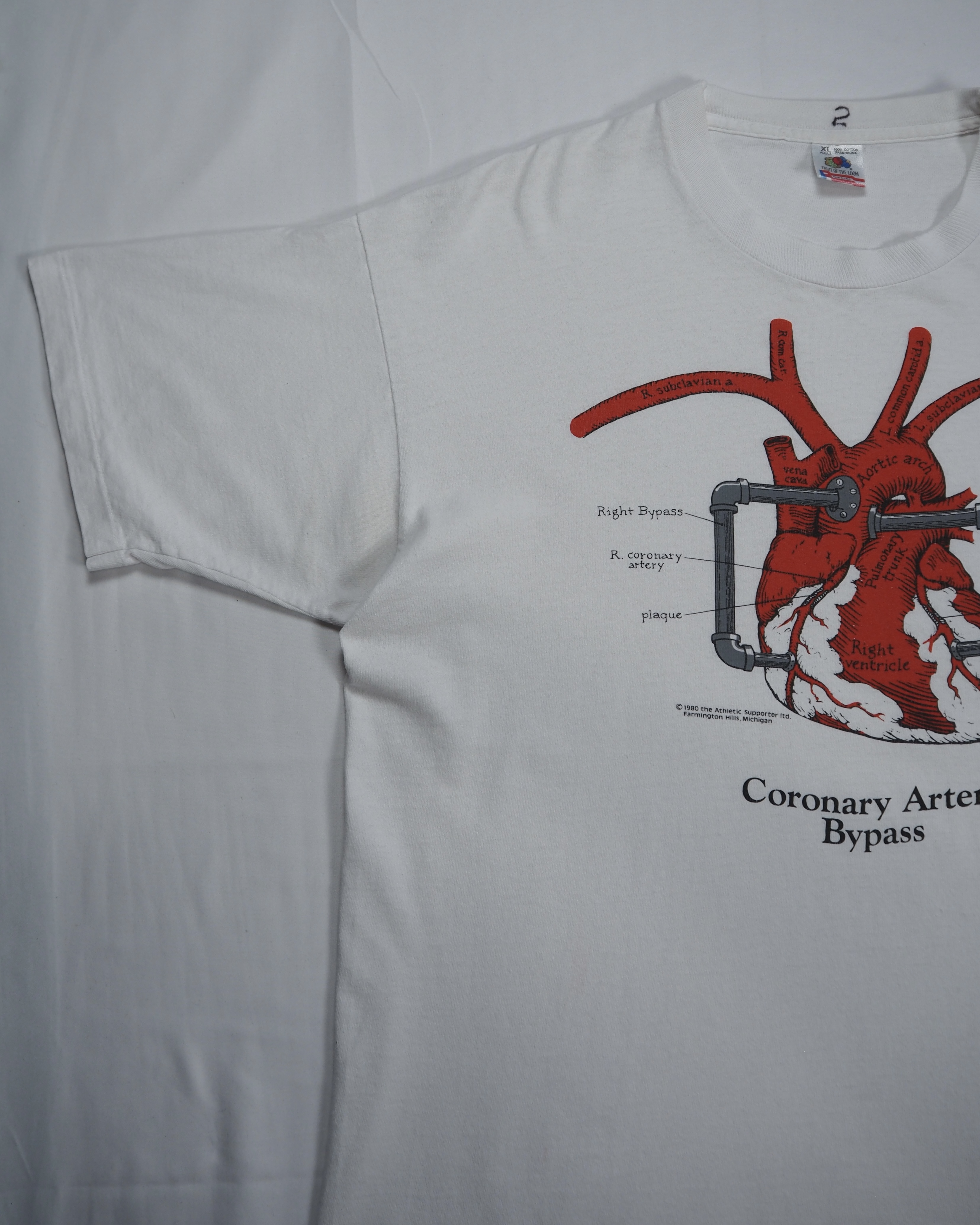 90’s Fruits of the Loom 心臓Tシャツ XL の画像 4